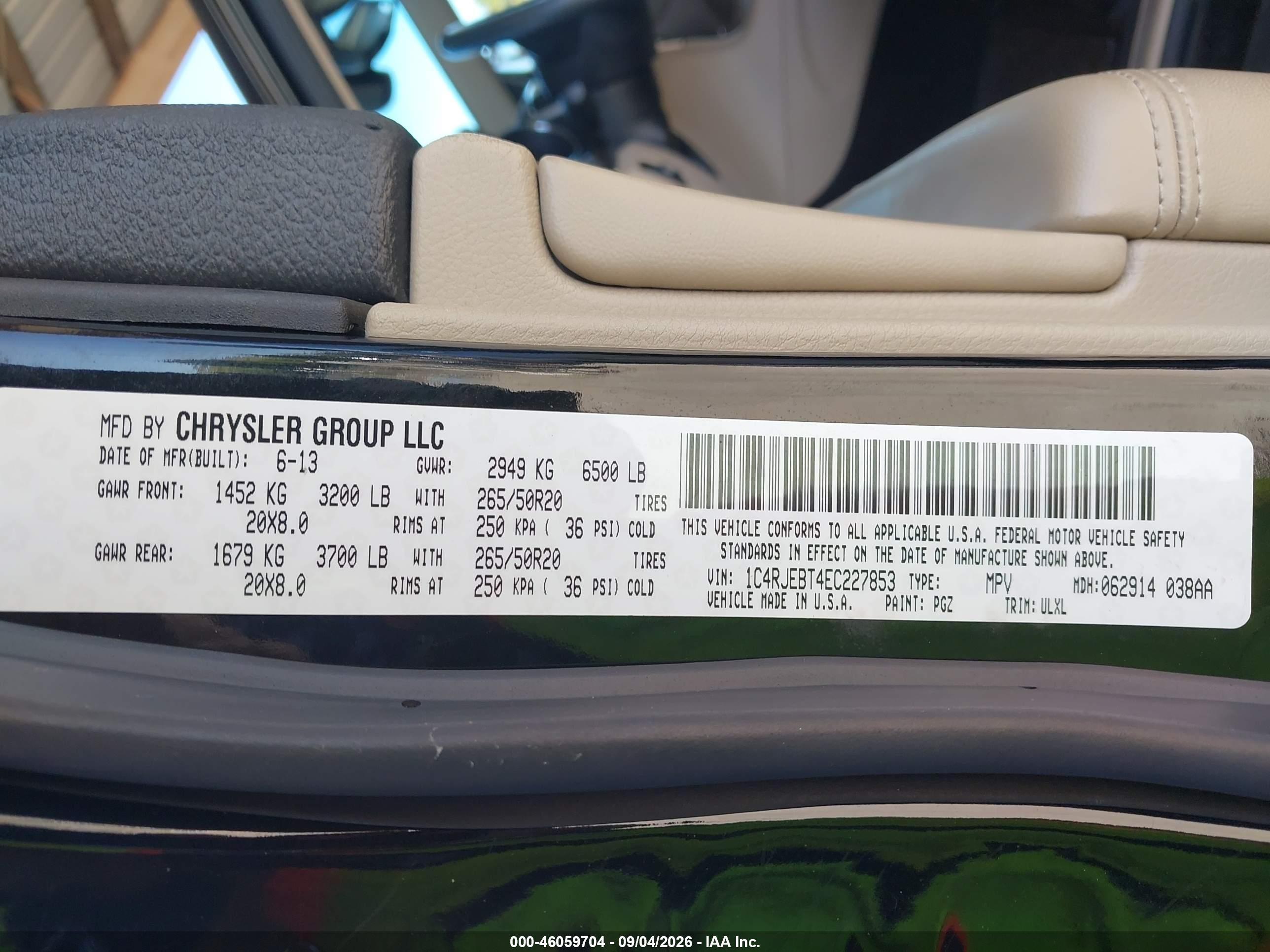 2014 Jeep Grand Cherokee Limited Зеленый vin: 1C4RJEBT4EC227853