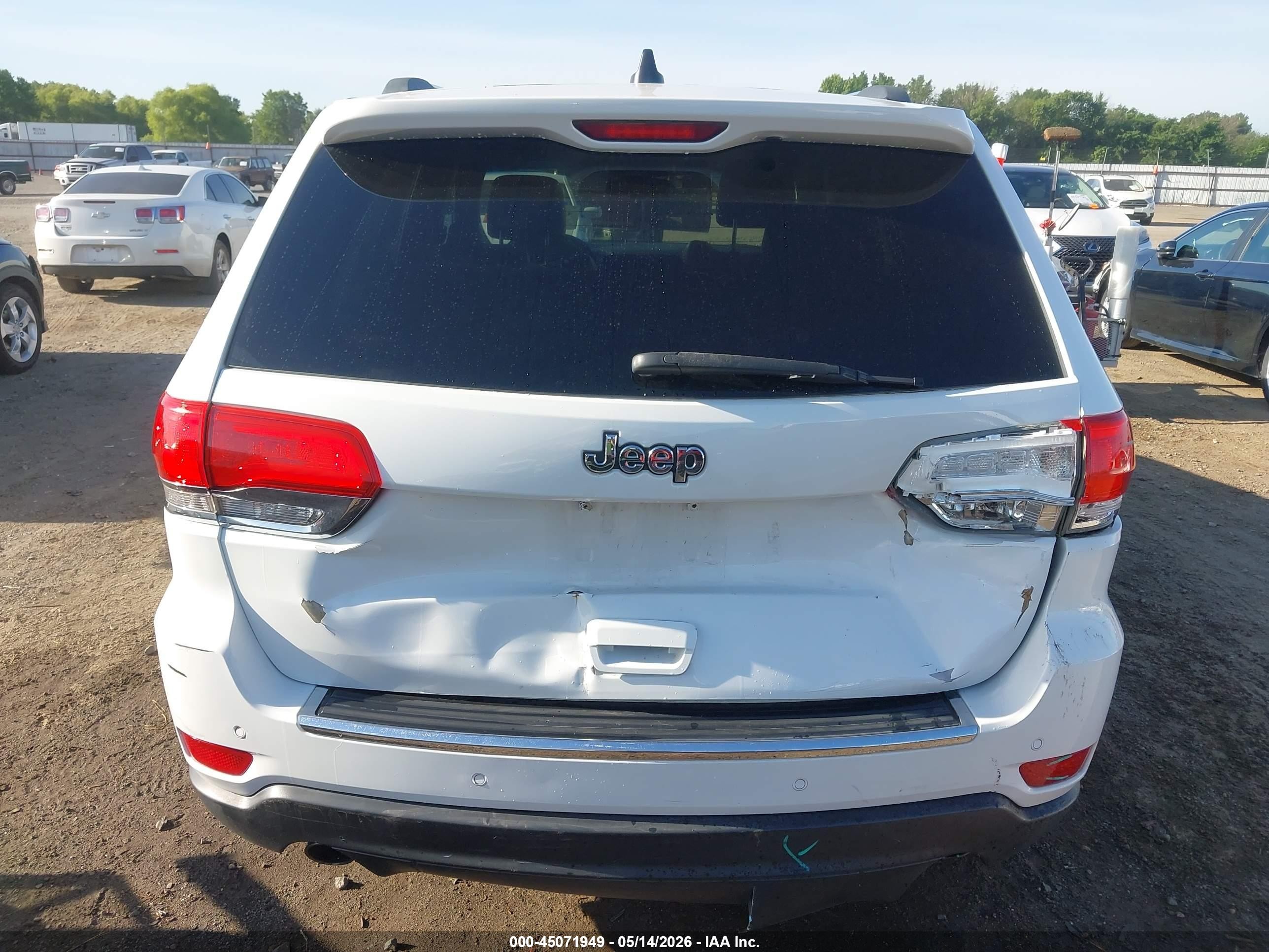 2014 Jeep Grand Cherokee Limited White vin: 1C4RJEBT6EC141573