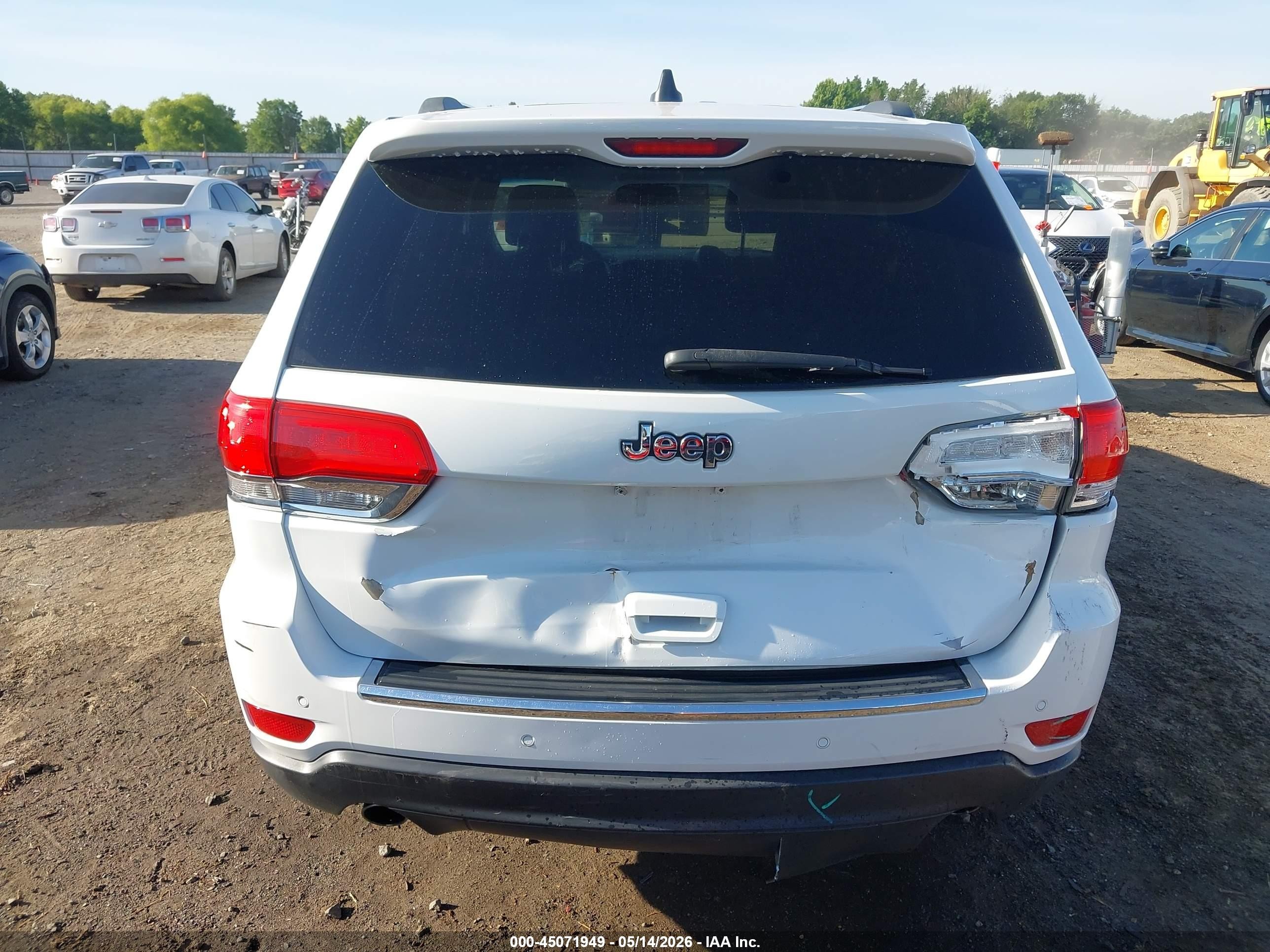 2014 Jeep Grand Cherokee Limited White vin: 1C4RJEBT6EC141573