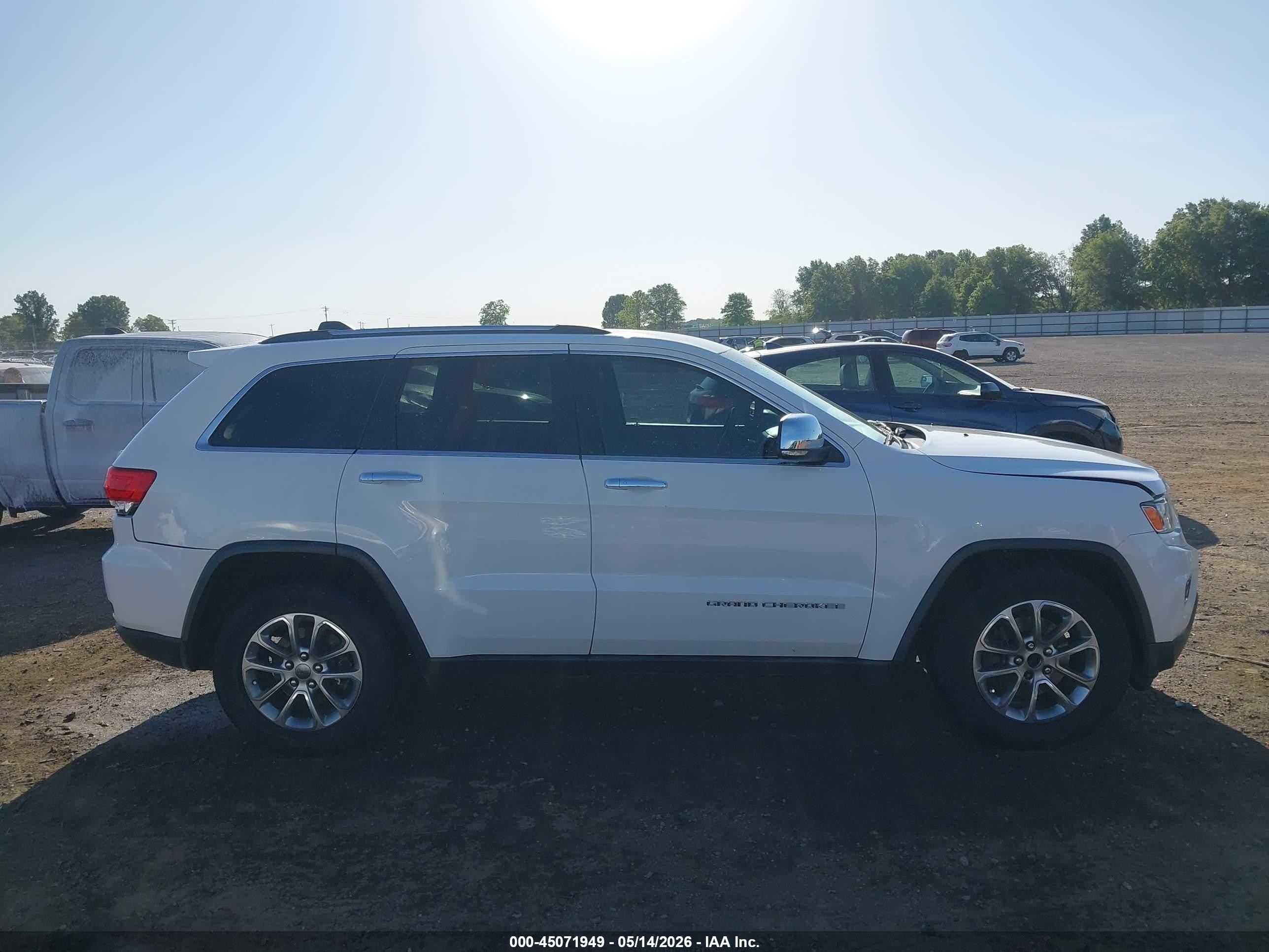 2014 Jeep Grand Cherokee Limited White vin: 1C4RJEBT6EC141573