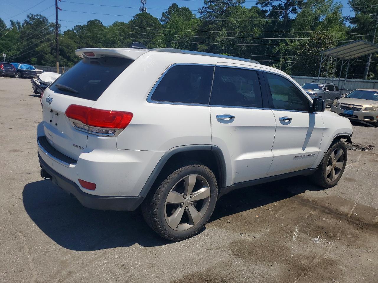 2014 Jeep Grand Cherokee Limited White vin: 1C4RJEBT7EC138567