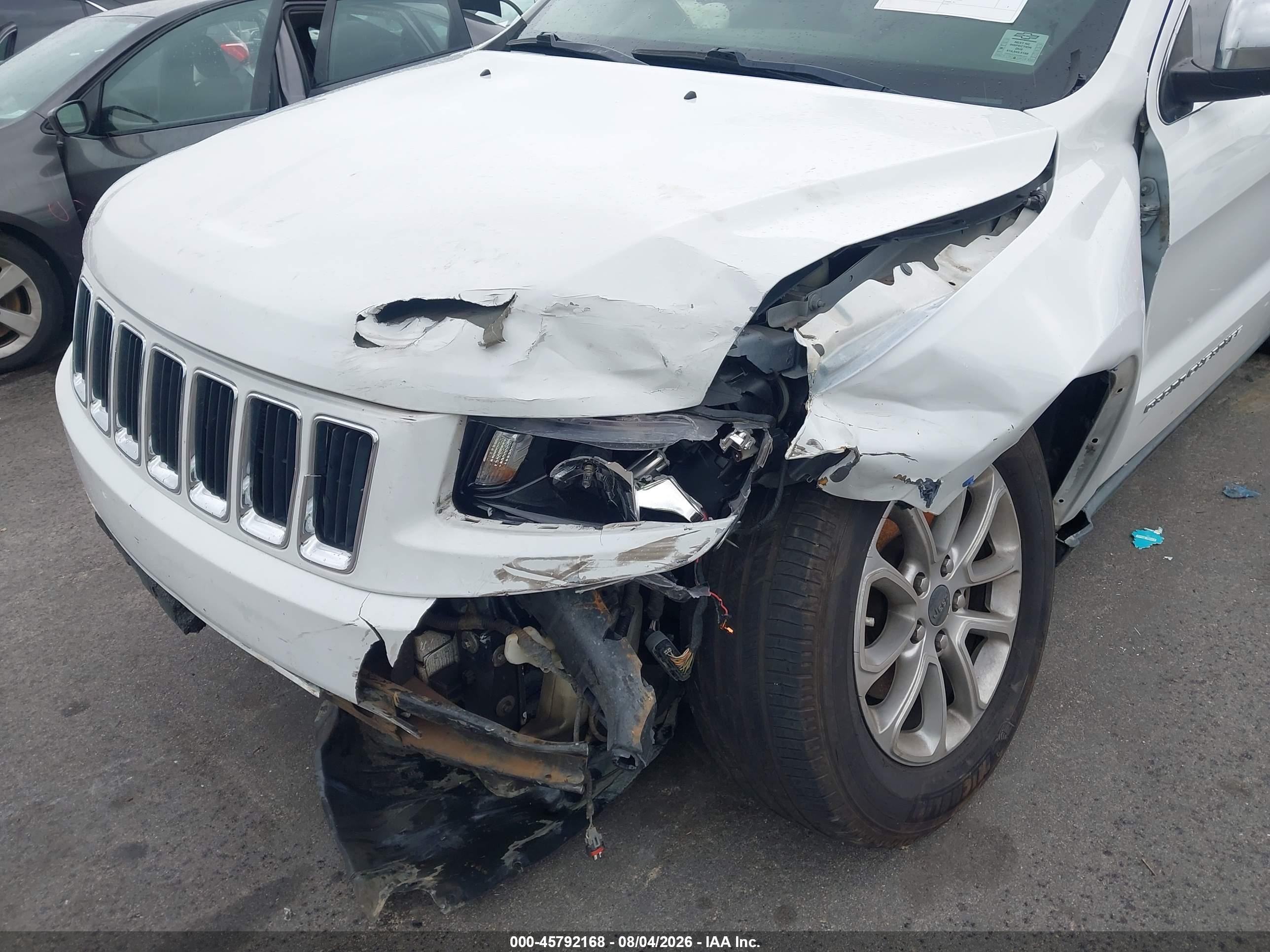2014 Jeep Grand Cherokee Limited Белый vin: 1C4RJEBT7EC187557