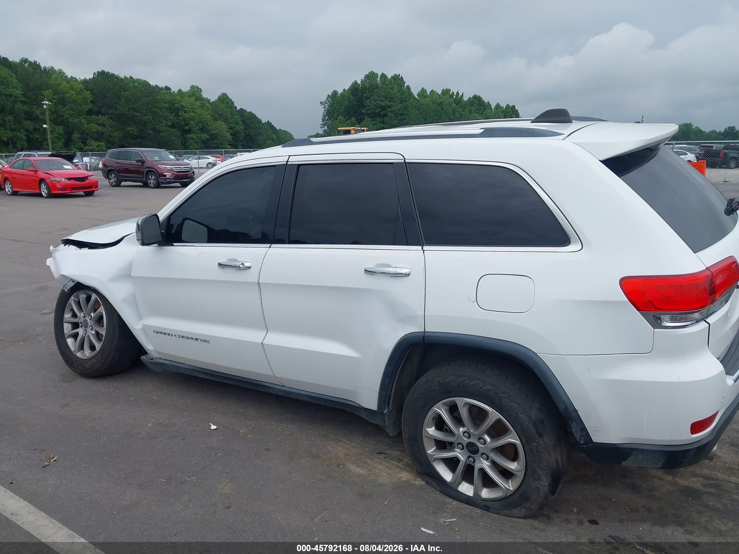 2014 Jeep Grand Cherokee Limited Белый vin: 1C4RJEBT7EC187557