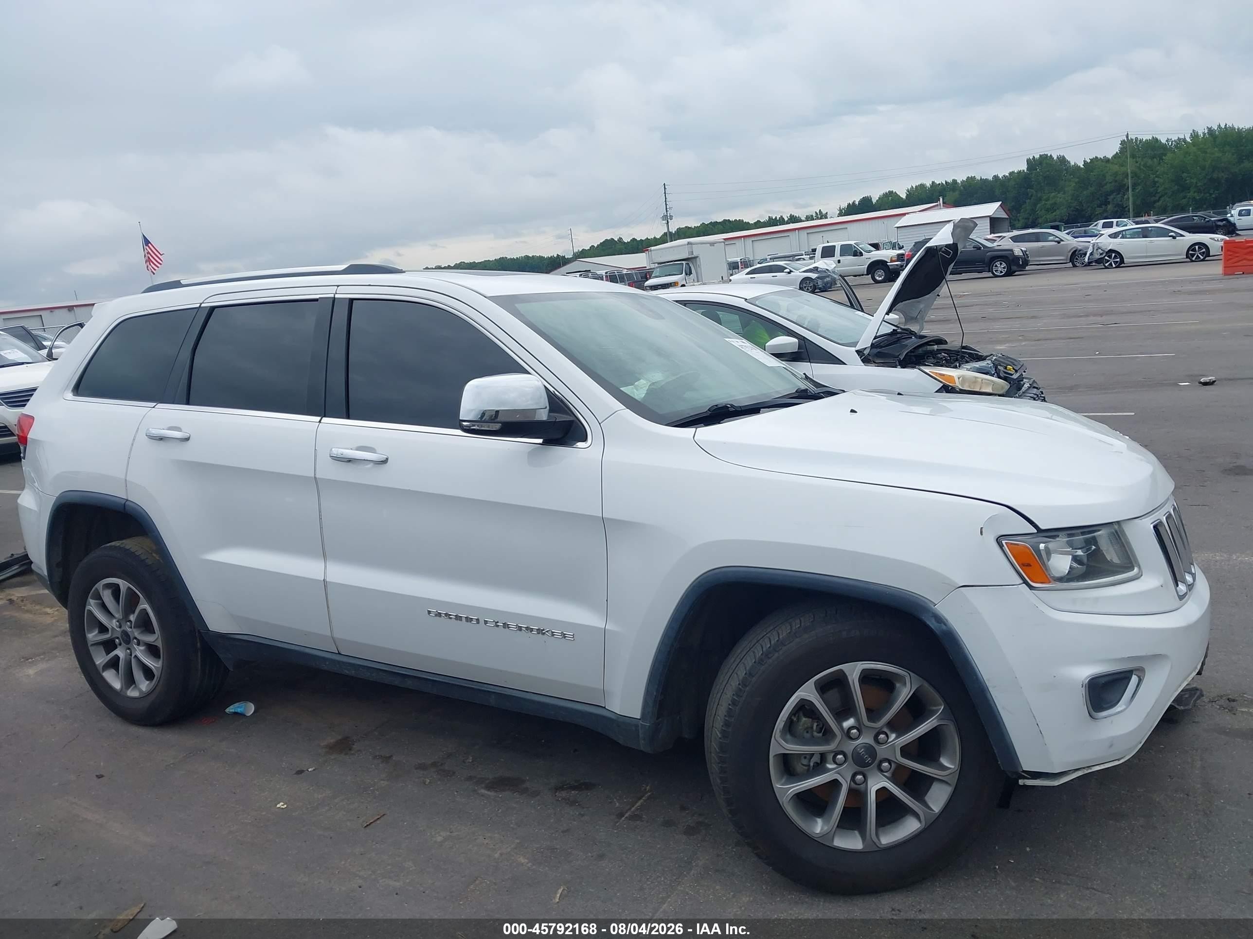2014 Jeep Grand Cherokee Limited Белый vin: 1C4RJEBT7EC187557