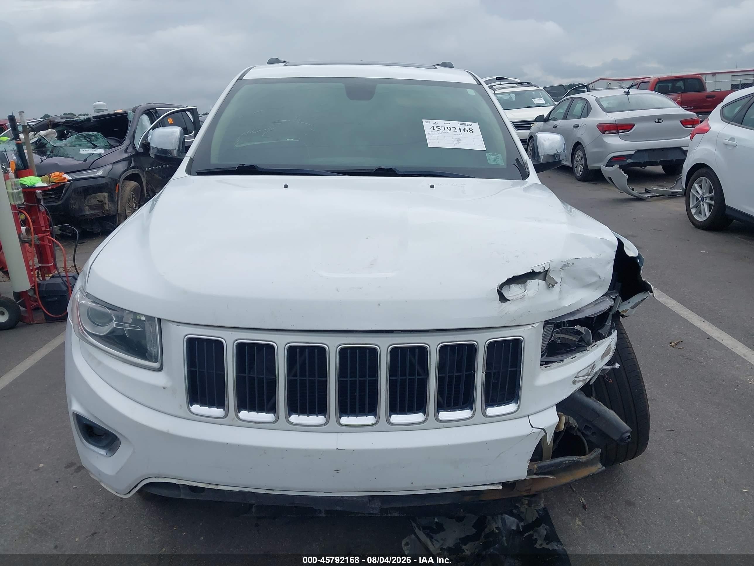 2014 Jeep Grand Cherokee Limited Белый vin: 1C4RJEBT7EC187557