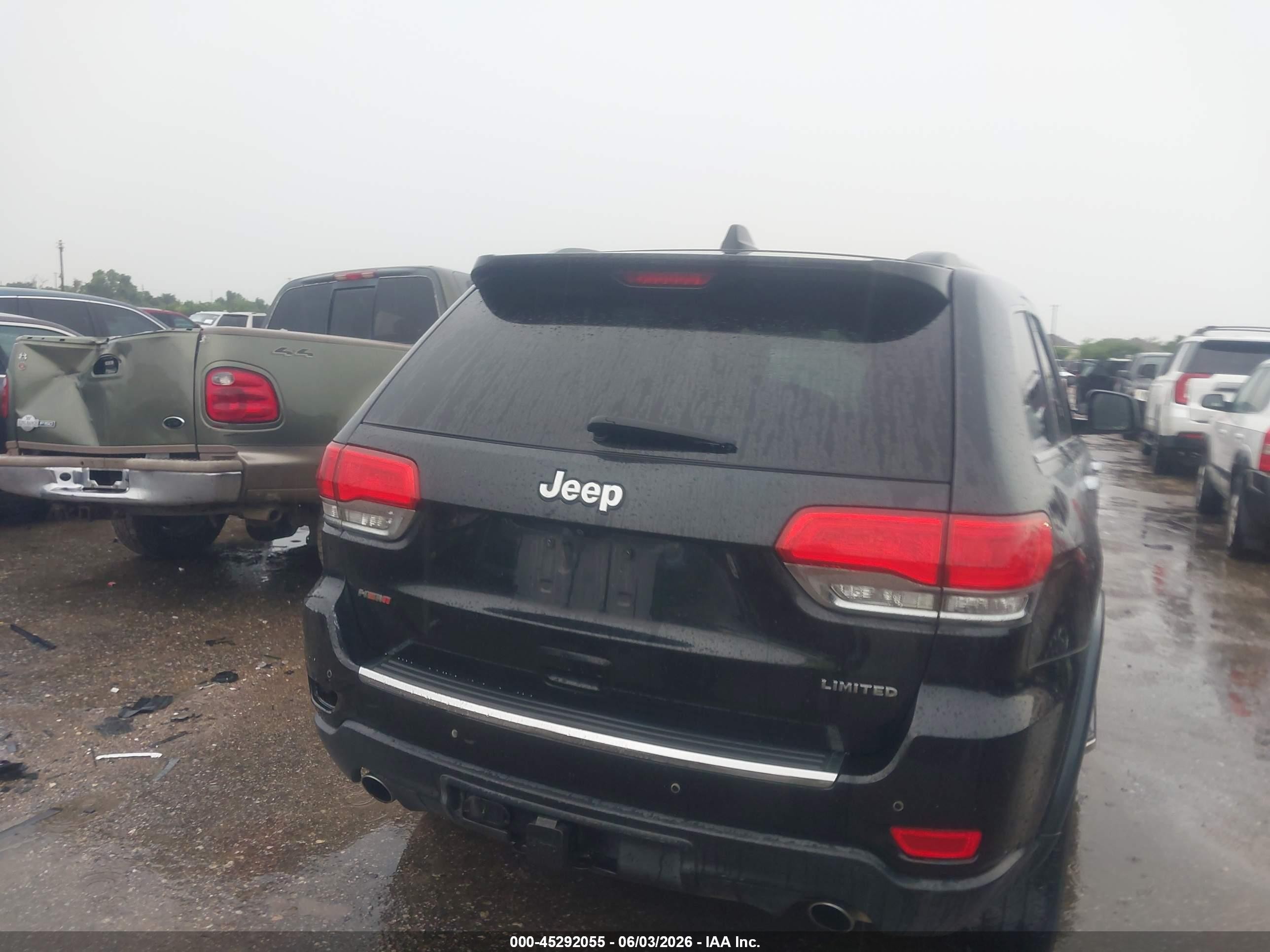 2014 Jeep Grand Cherokee Limited Black vin: 1C4RJEBT7EC472680