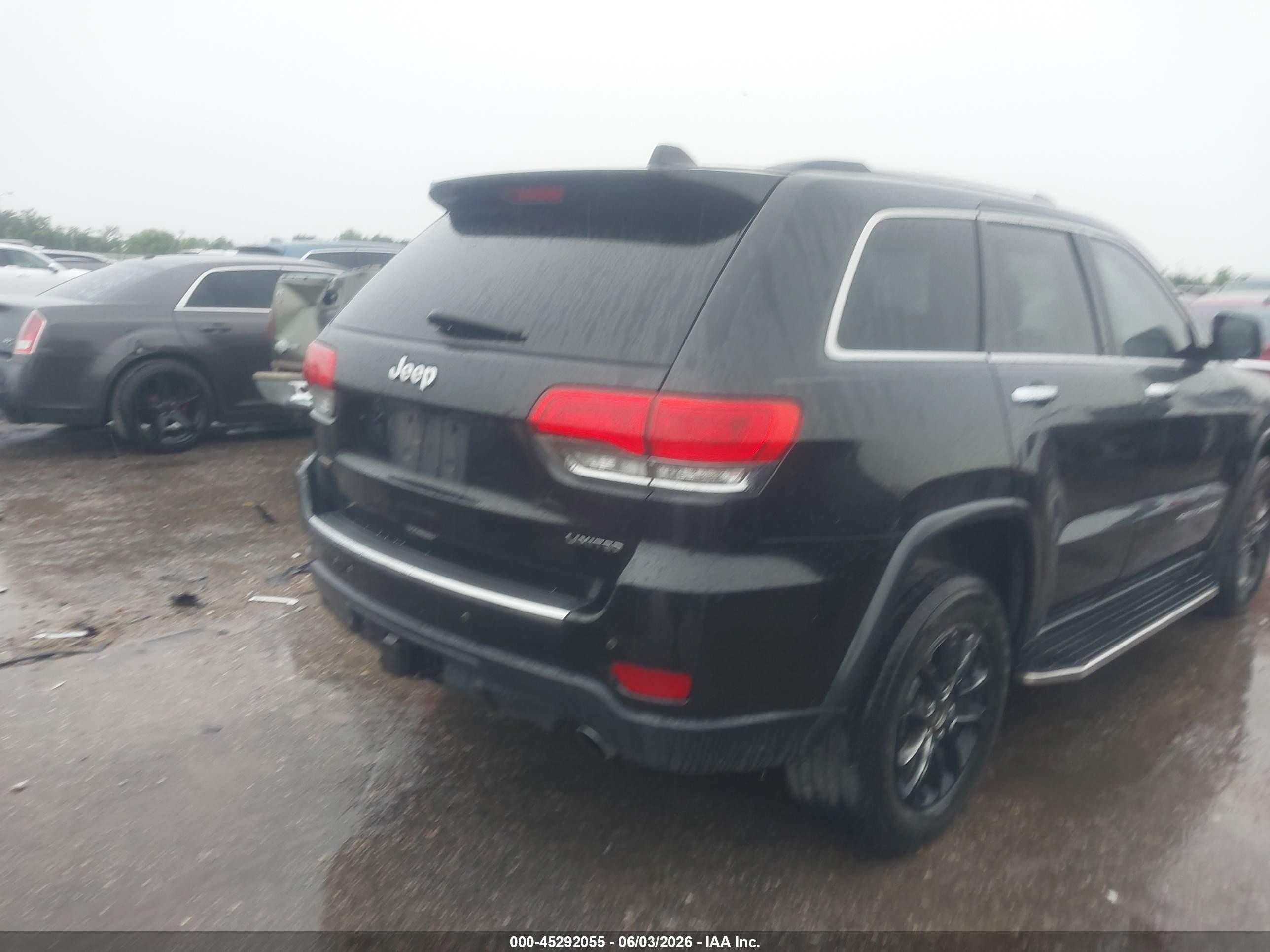 2014 Jeep Grand Cherokee Limited Black vin: 1C4RJEBT7EC472680