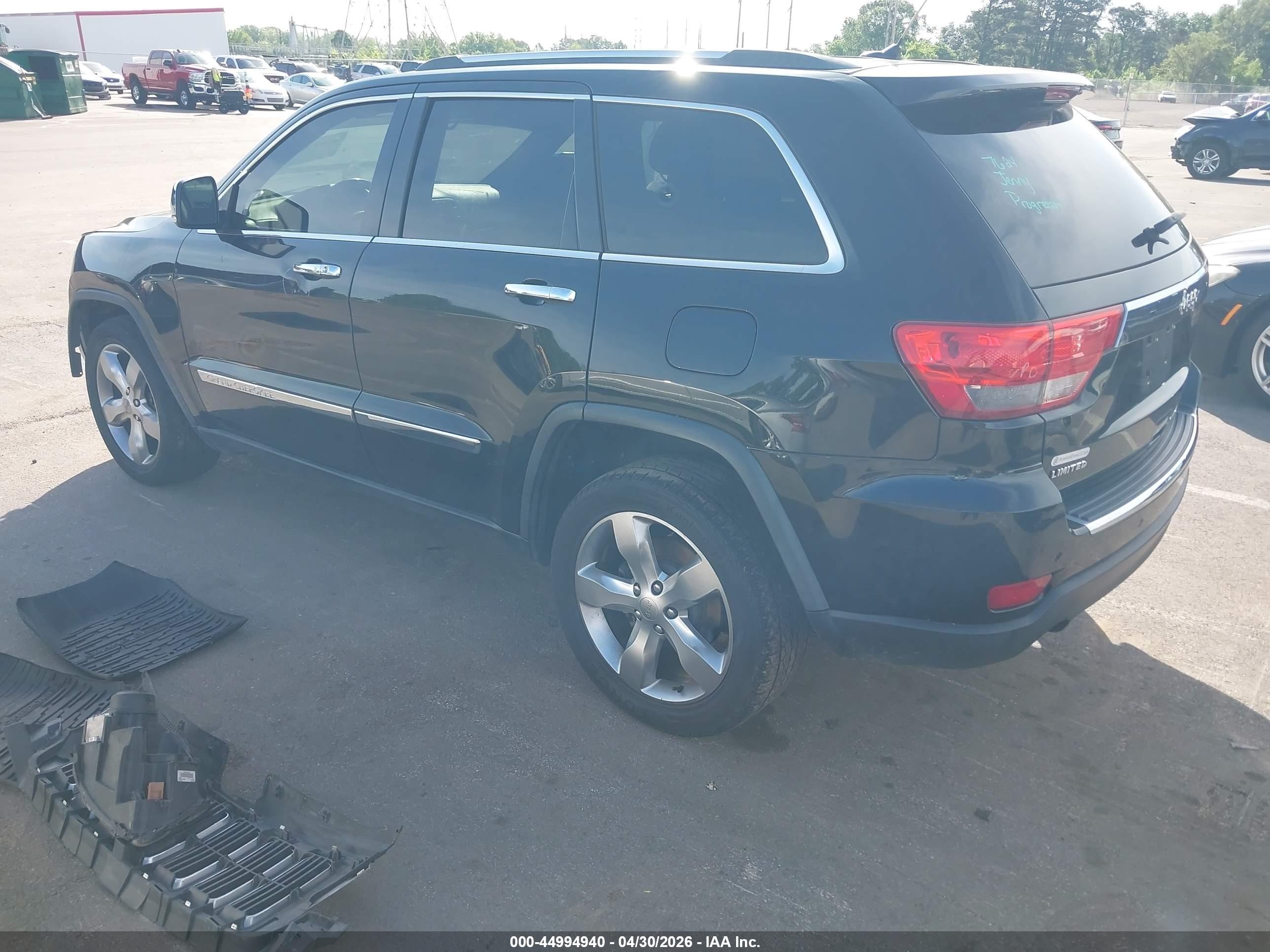 2012 Jeep Grand Cherokee Limited Black vin: 1C4RJEBT9CC334474