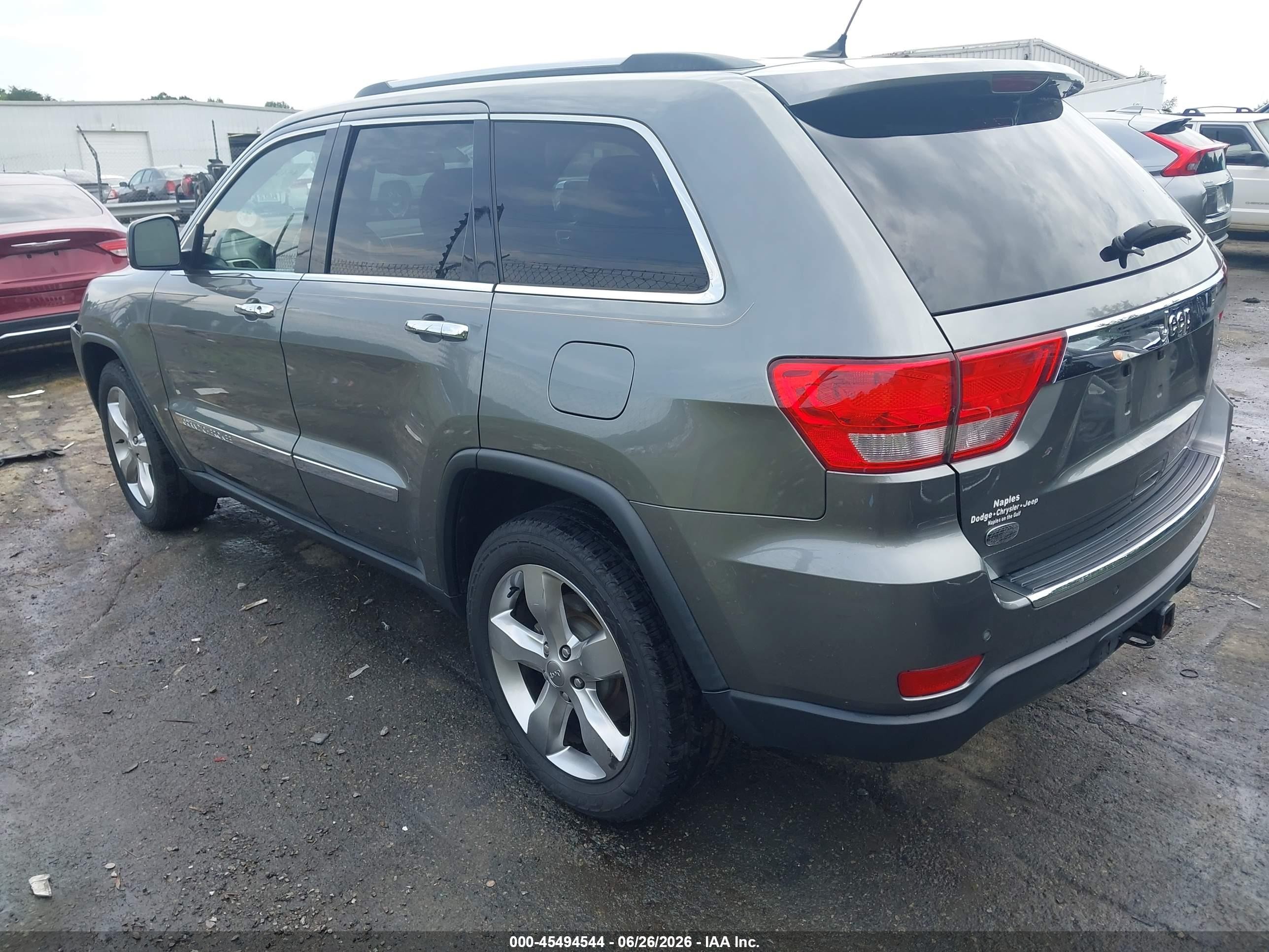 2012 Jeep Grand Cherokee Overland Gray vin: 1C4RJECG0CC265501