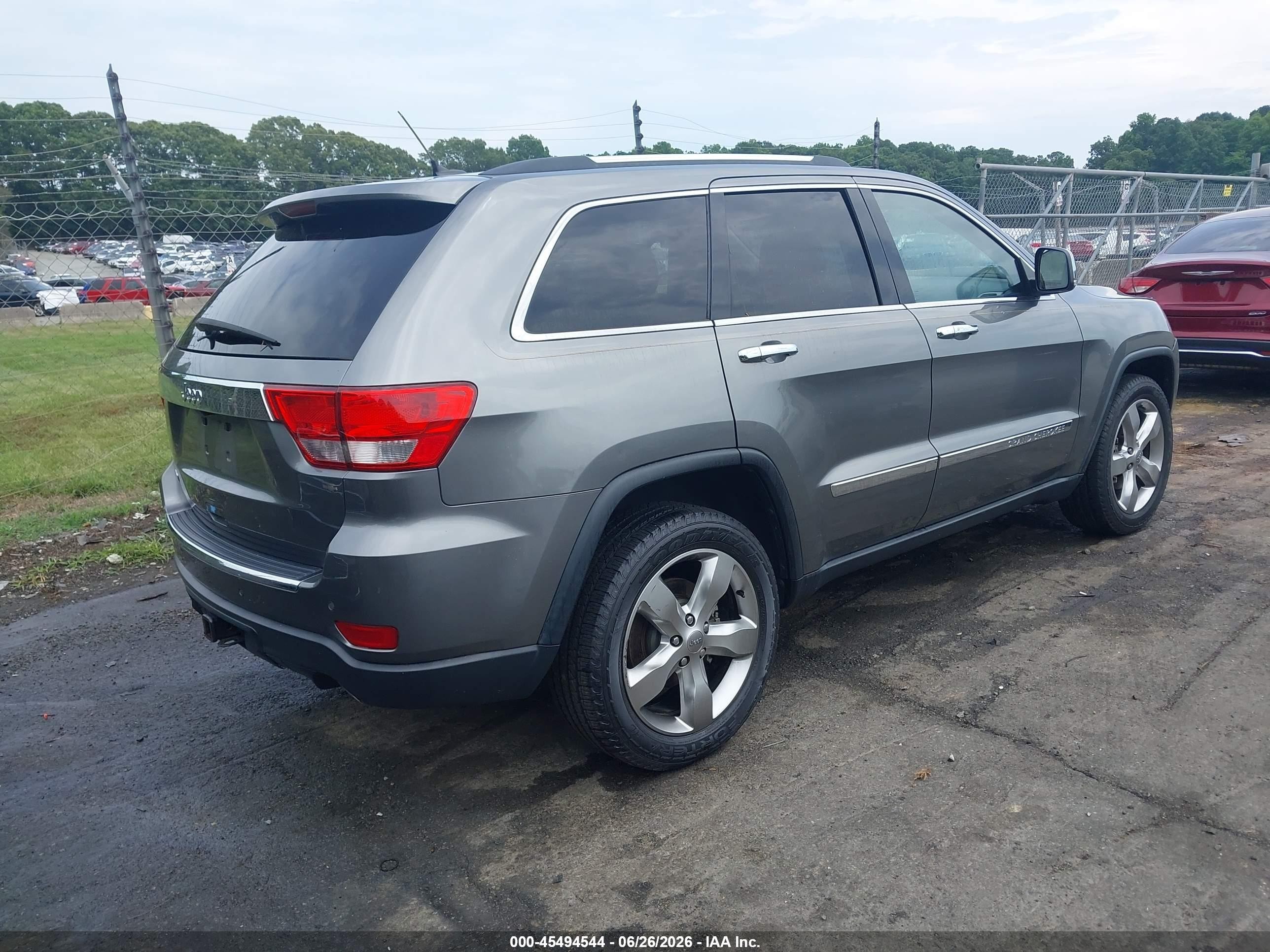 2012 Jeep Grand Cherokee Overland Gray vin: 1C4RJECG0CC265501