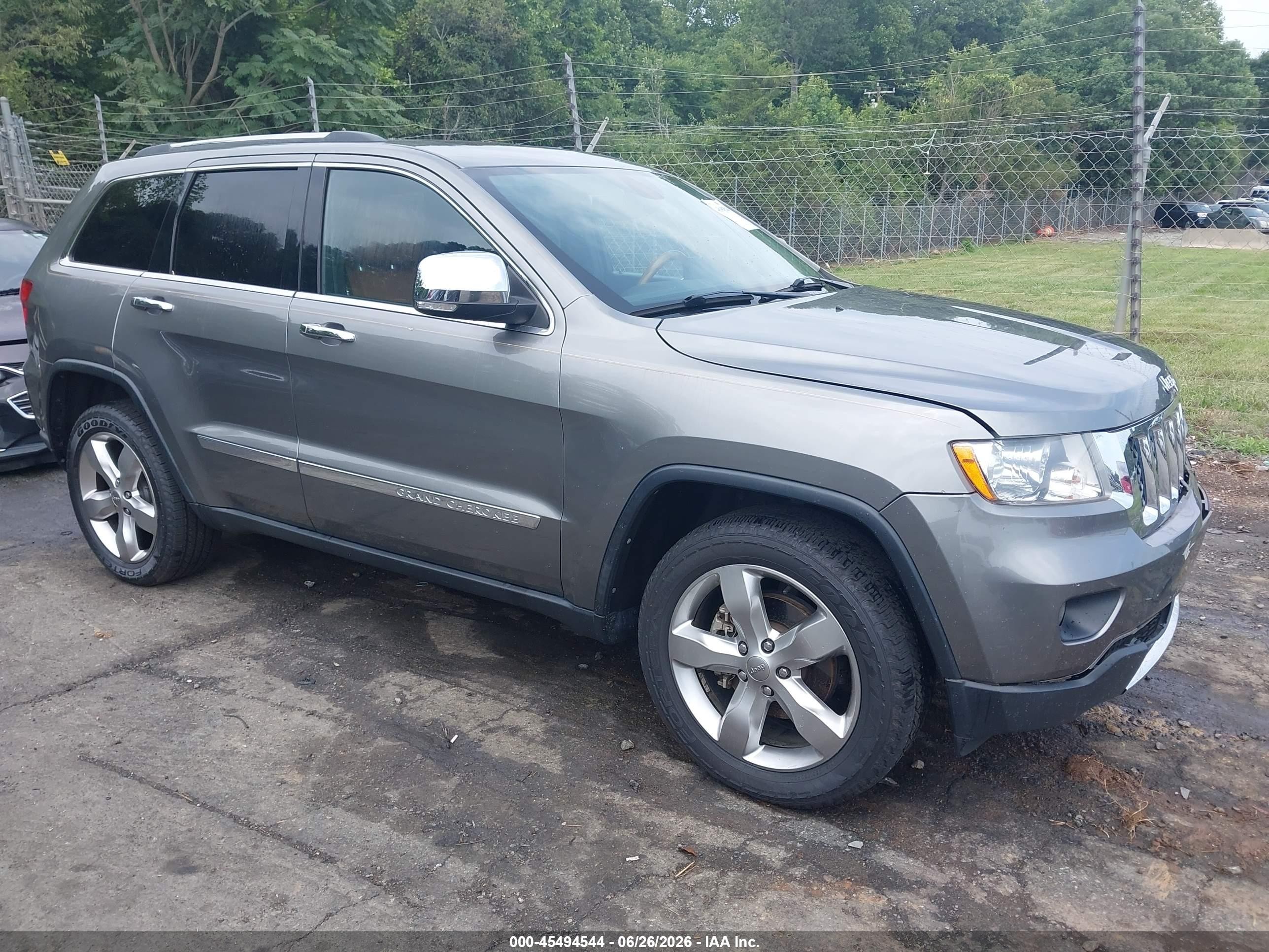 2012 Jeep Grand Cherokee Overland Gray vin: 1C4RJECG0CC265501
