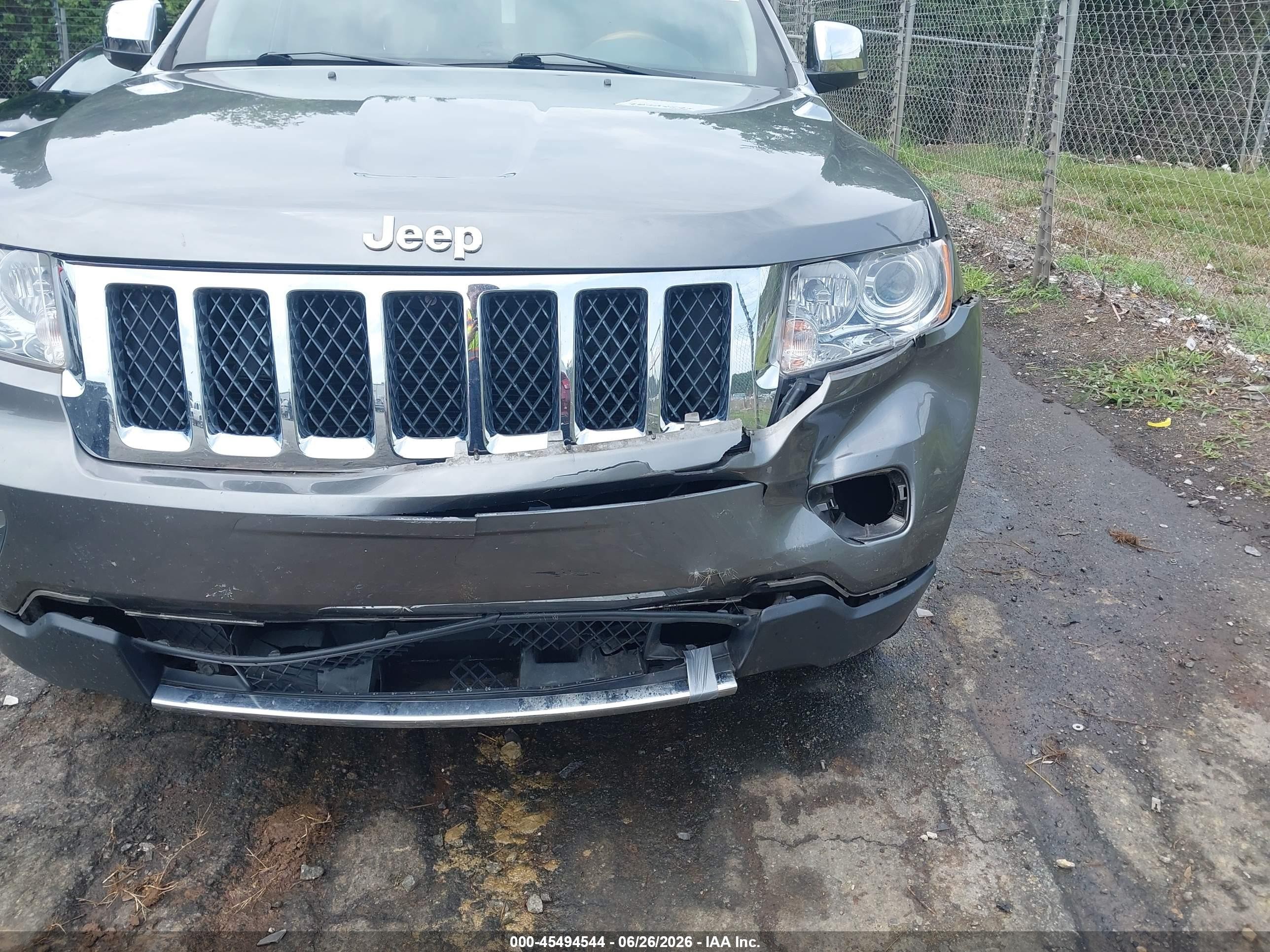 2012 Jeep Grand Cherokee Overland Gray vin: 1C4RJECG0CC265501