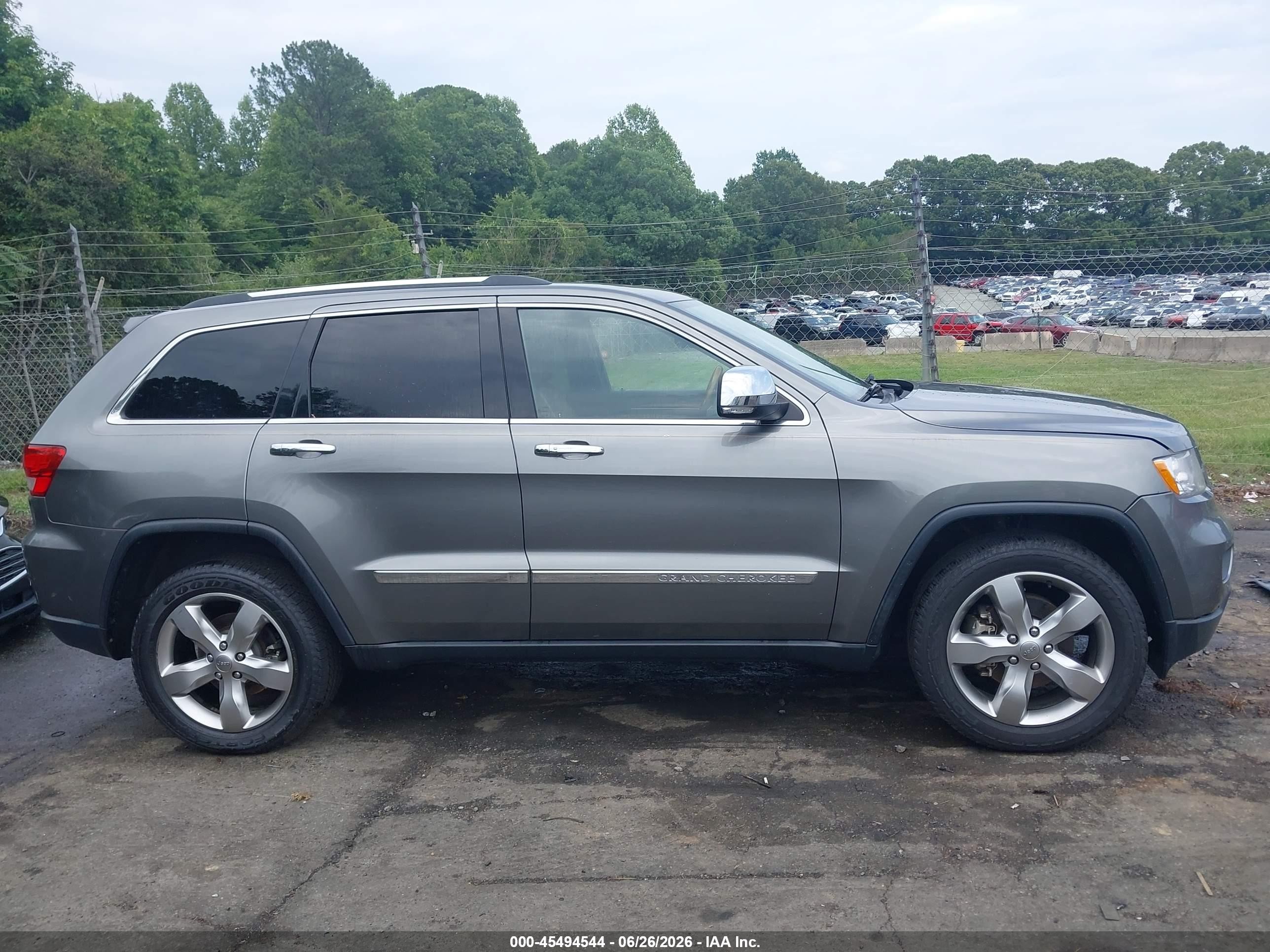 2012 Jeep Grand Cherokee Overland Gray vin: 1C4RJECG0CC265501
