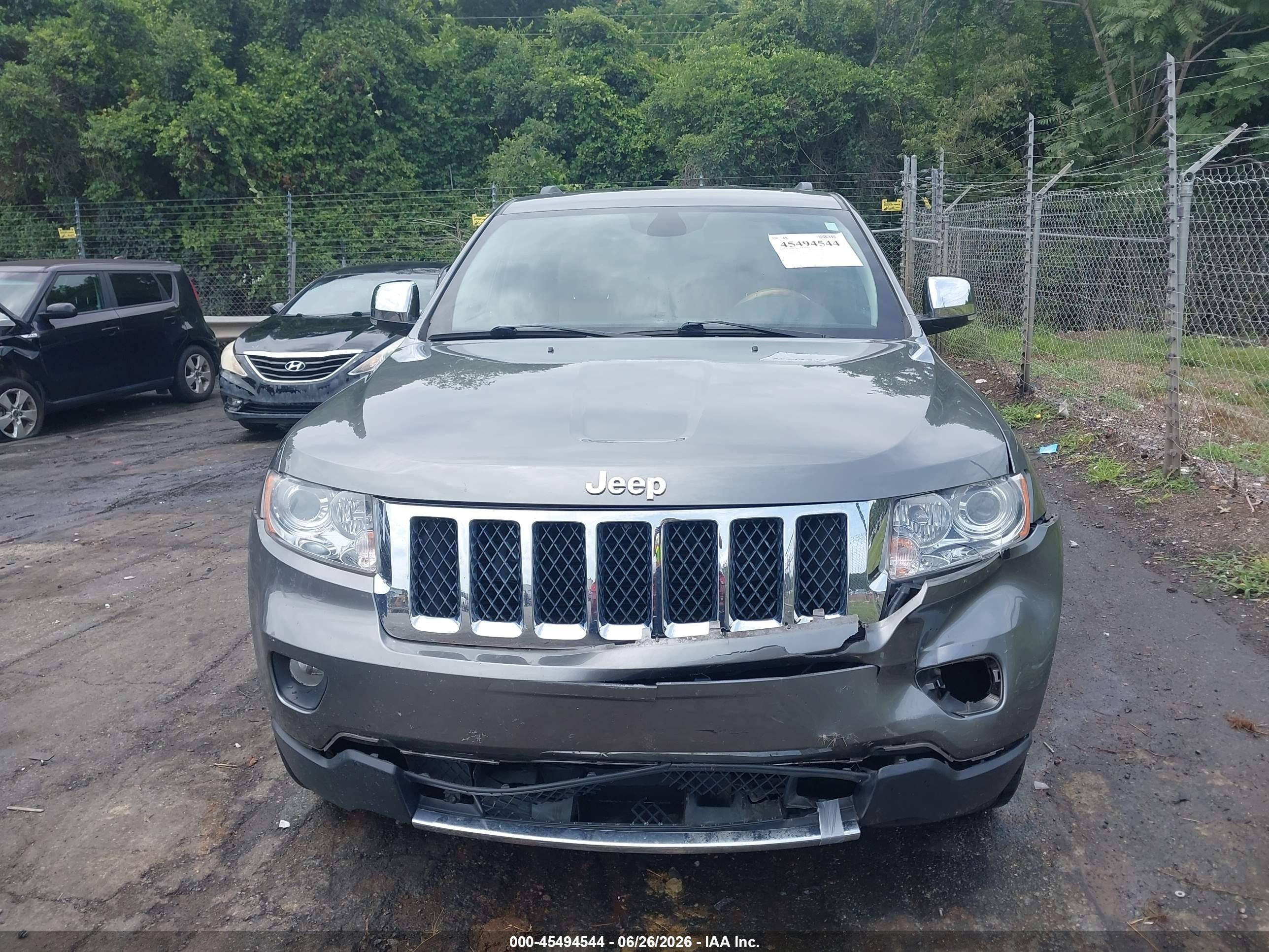 2012 Jeep Grand Cherokee Overland Gray vin: 1C4RJECG0CC265501