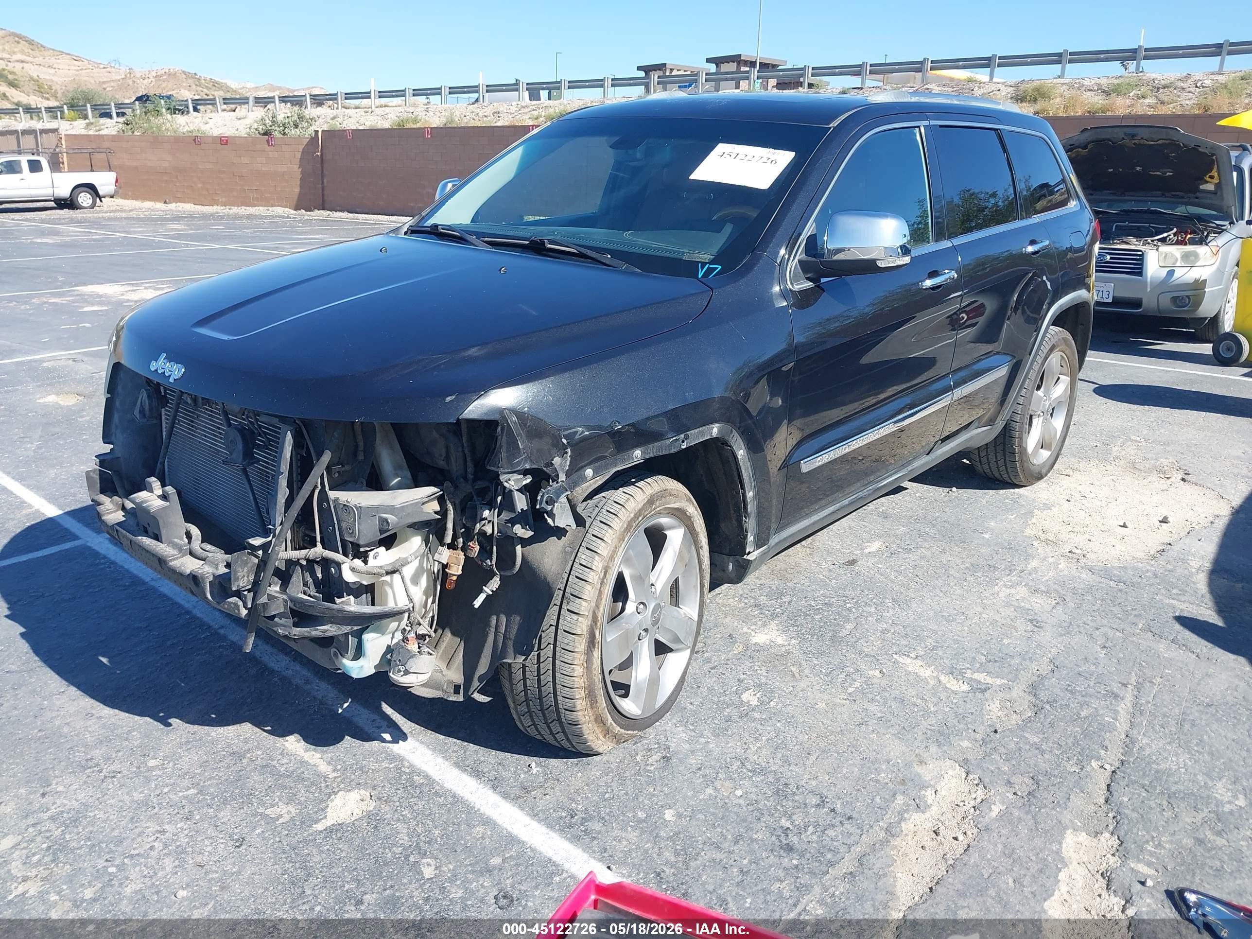 2012 Jeep Grand Cherokee Overland Black vin: 1C4RJECG0CC292584