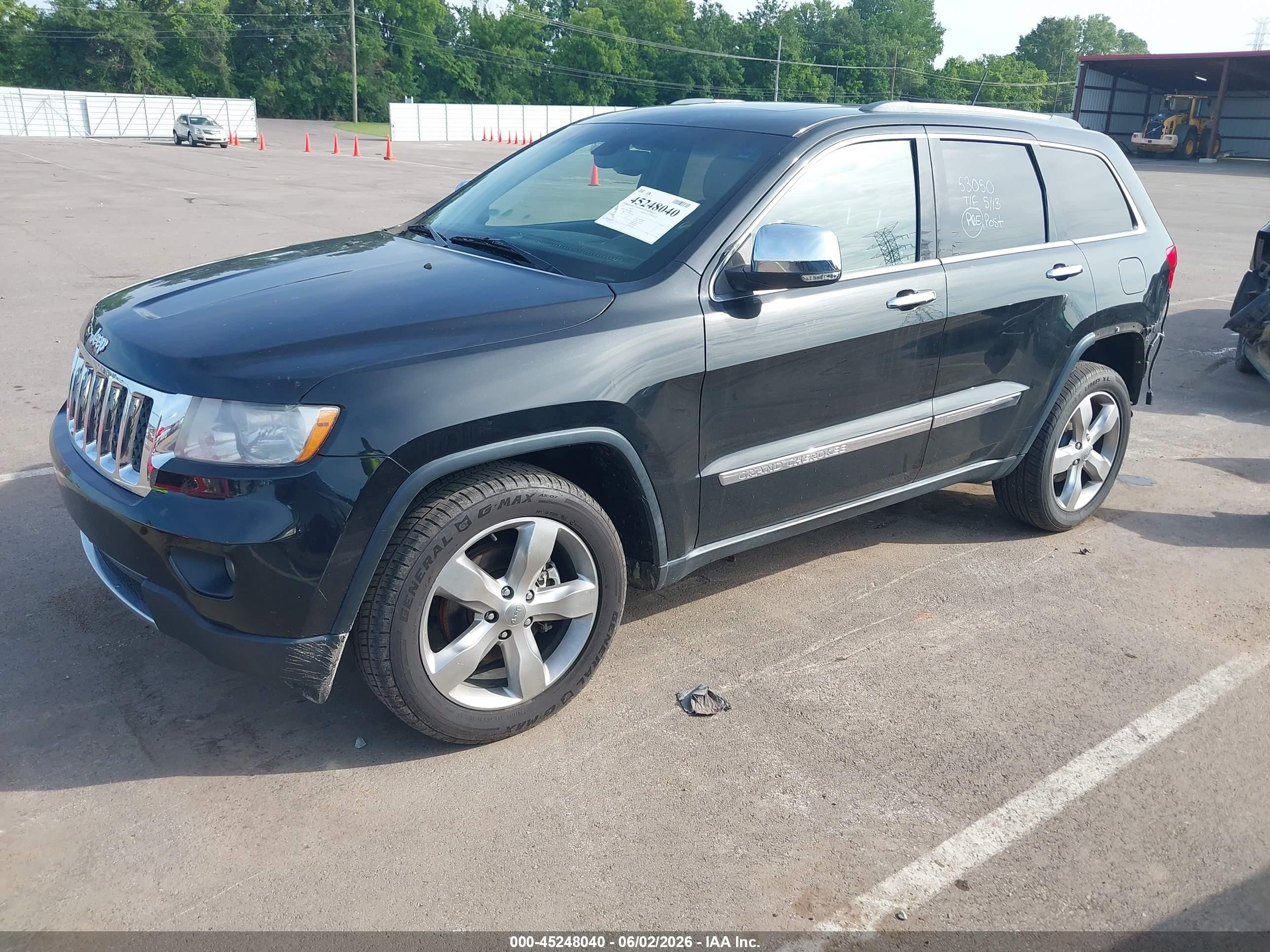 2013 Jeep Grand Cherokee Overland Black vin: 1C4RJECG0DC588447