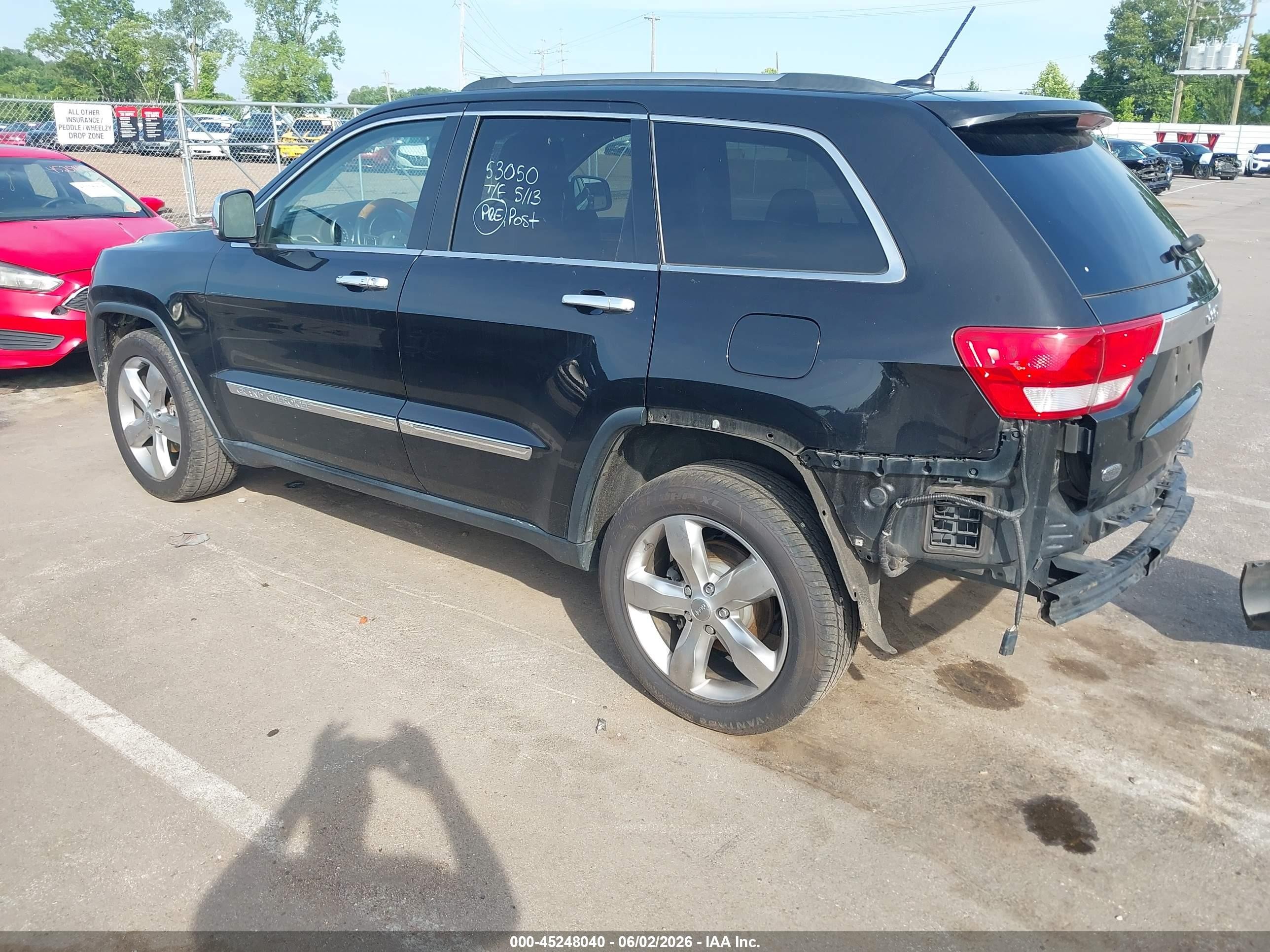 2013 Jeep Grand Cherokee Overland Black vin: 1C4RJECG0DC588447