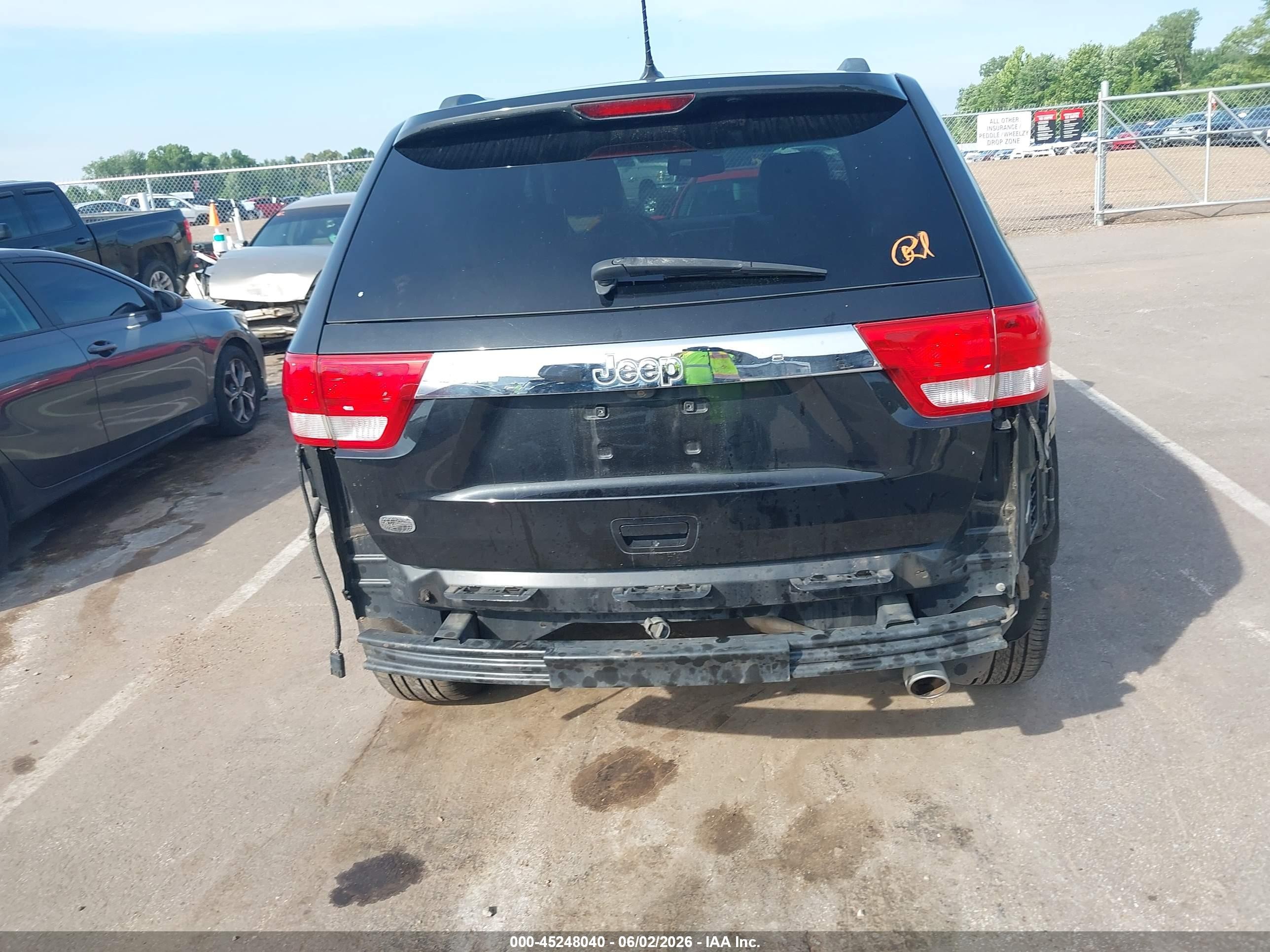 2013 Jeep Grand Cherokee Overland Black vin: 1C4RJECG0DC588447