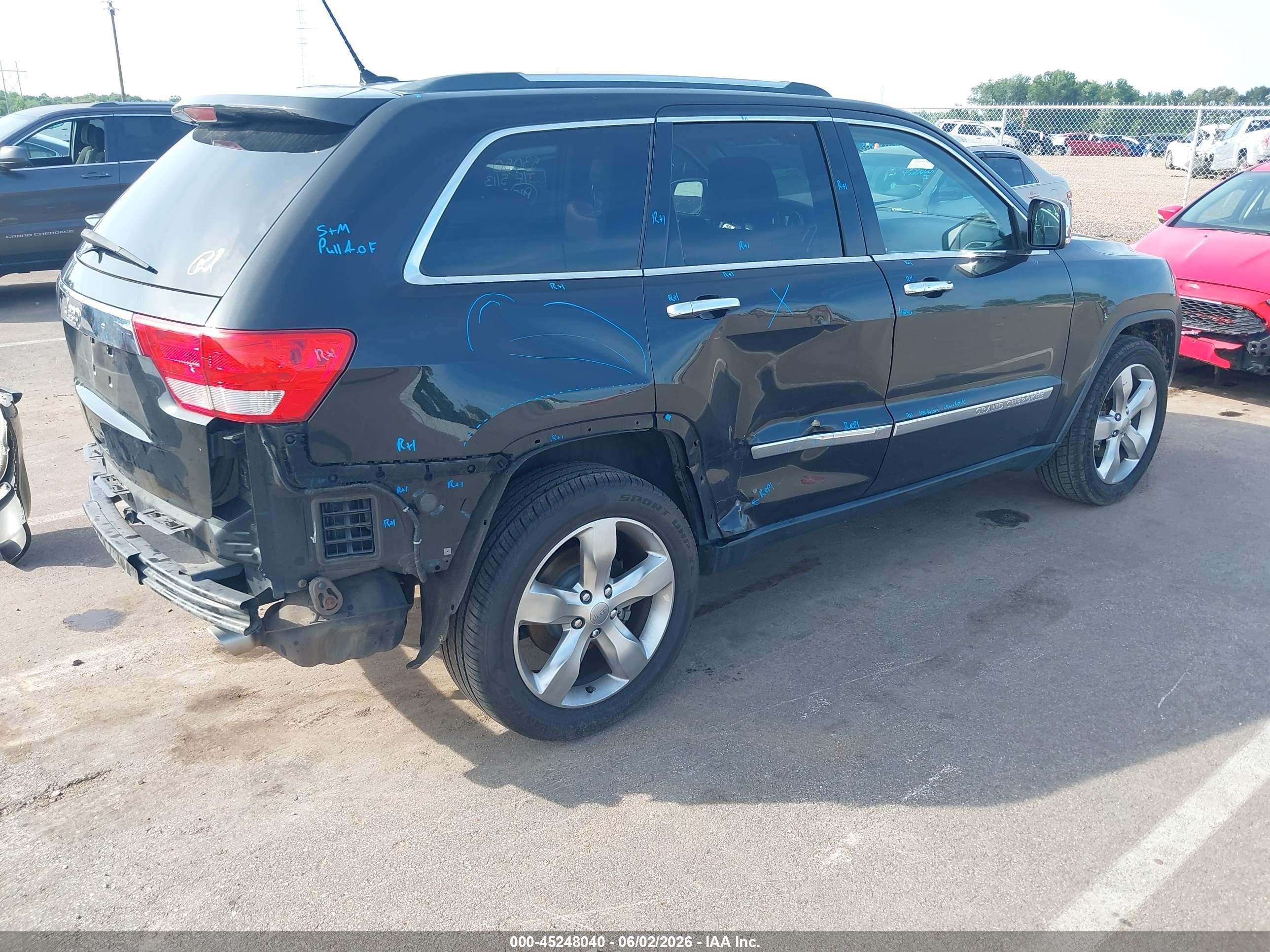 2013 Jeep Grand Cherokee Overland Black vin: 1C4RJECG0DC588447