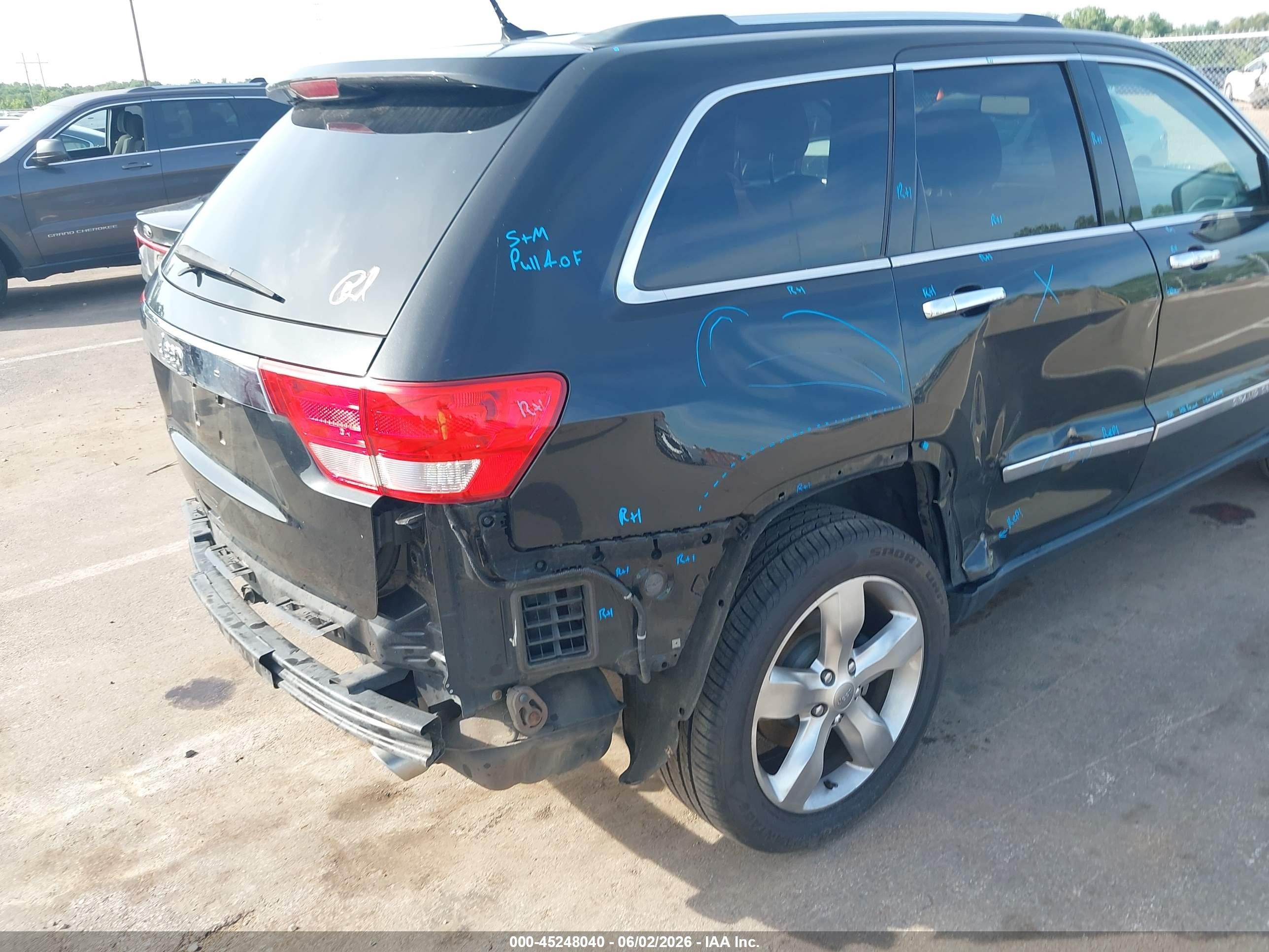 2013 Jeep Grand Cherokee Overland Black vin: 1C4RJECG0DC588447