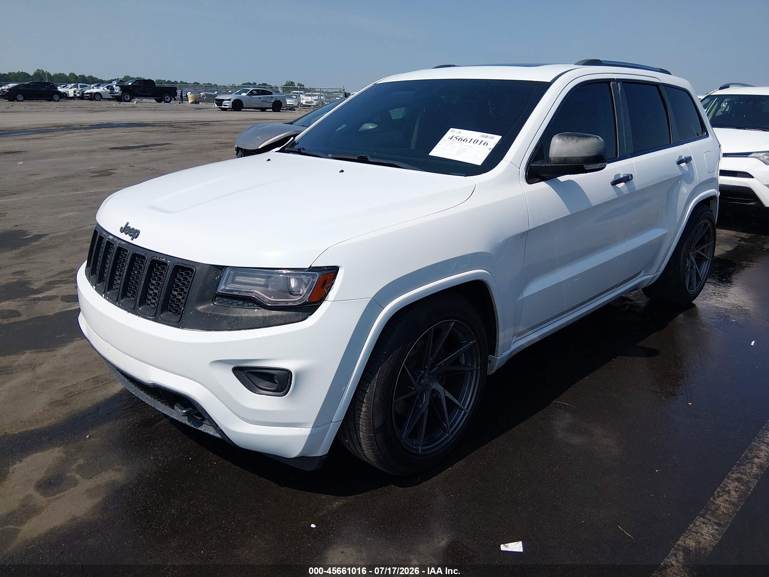 2015 Jeep Grand Cherokee Overland Белый vin: 1C4RJECG0FC654224