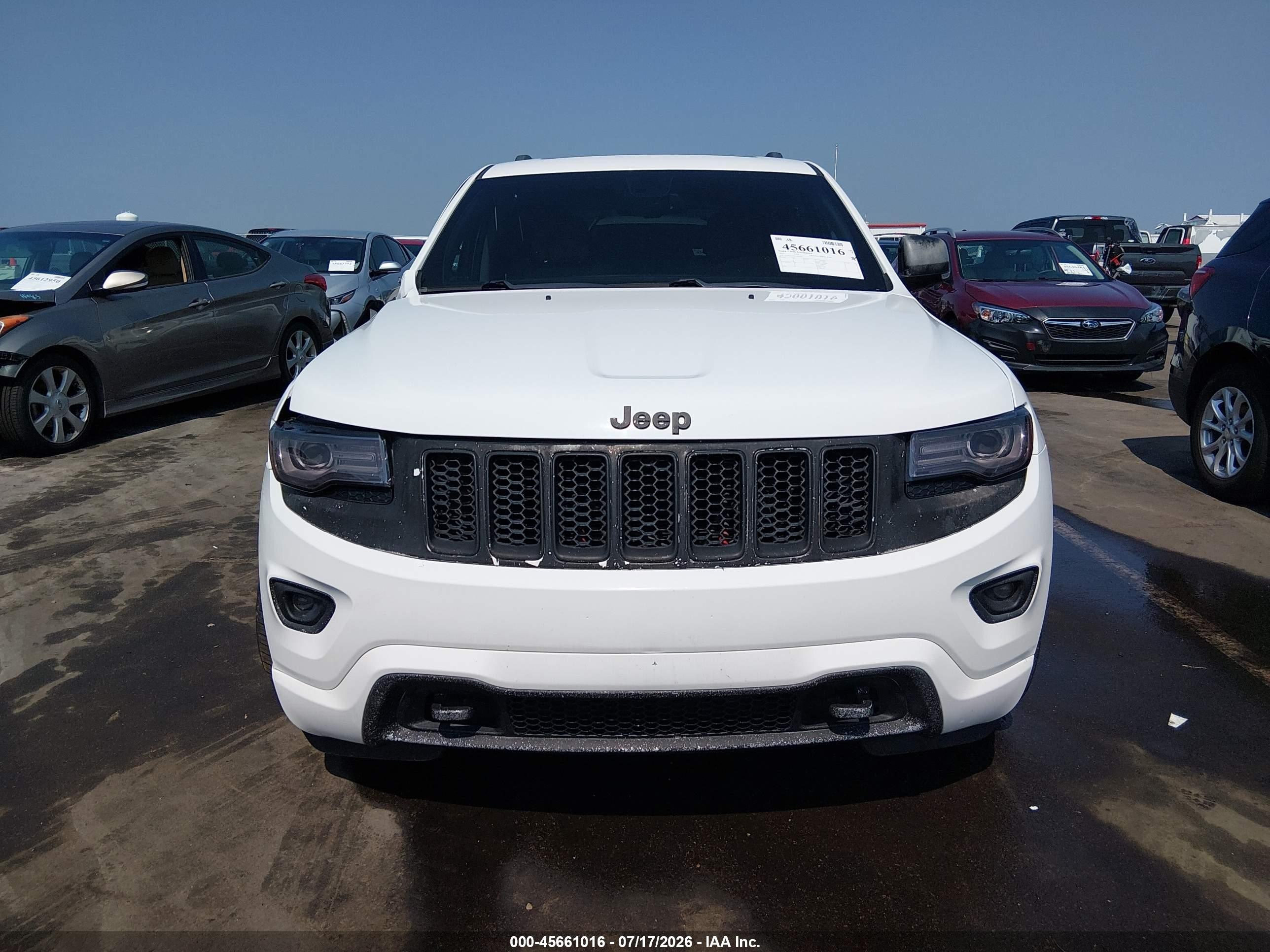 2015 Jeep Grand Cherokee Overland Белый vin: 1C4RJECG0FC654224