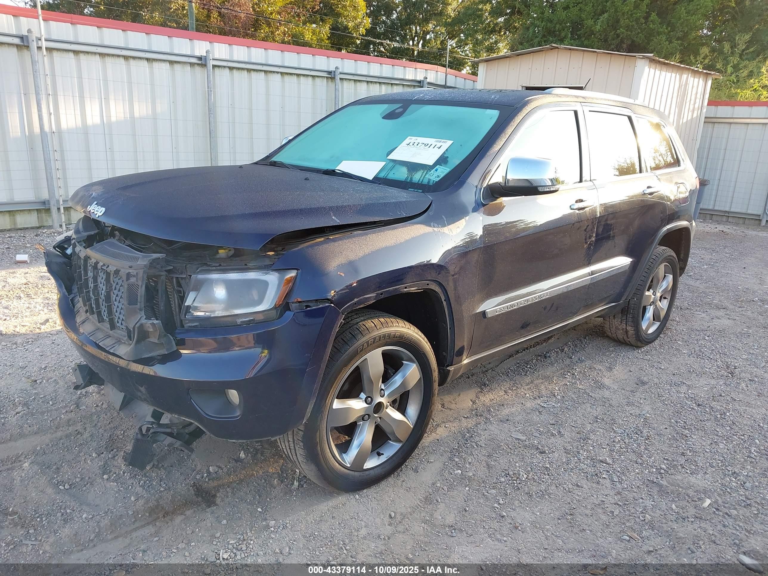 2012 Jeep Grand Cherokee Overland Blue vin: 1C4RJECG1CC177055