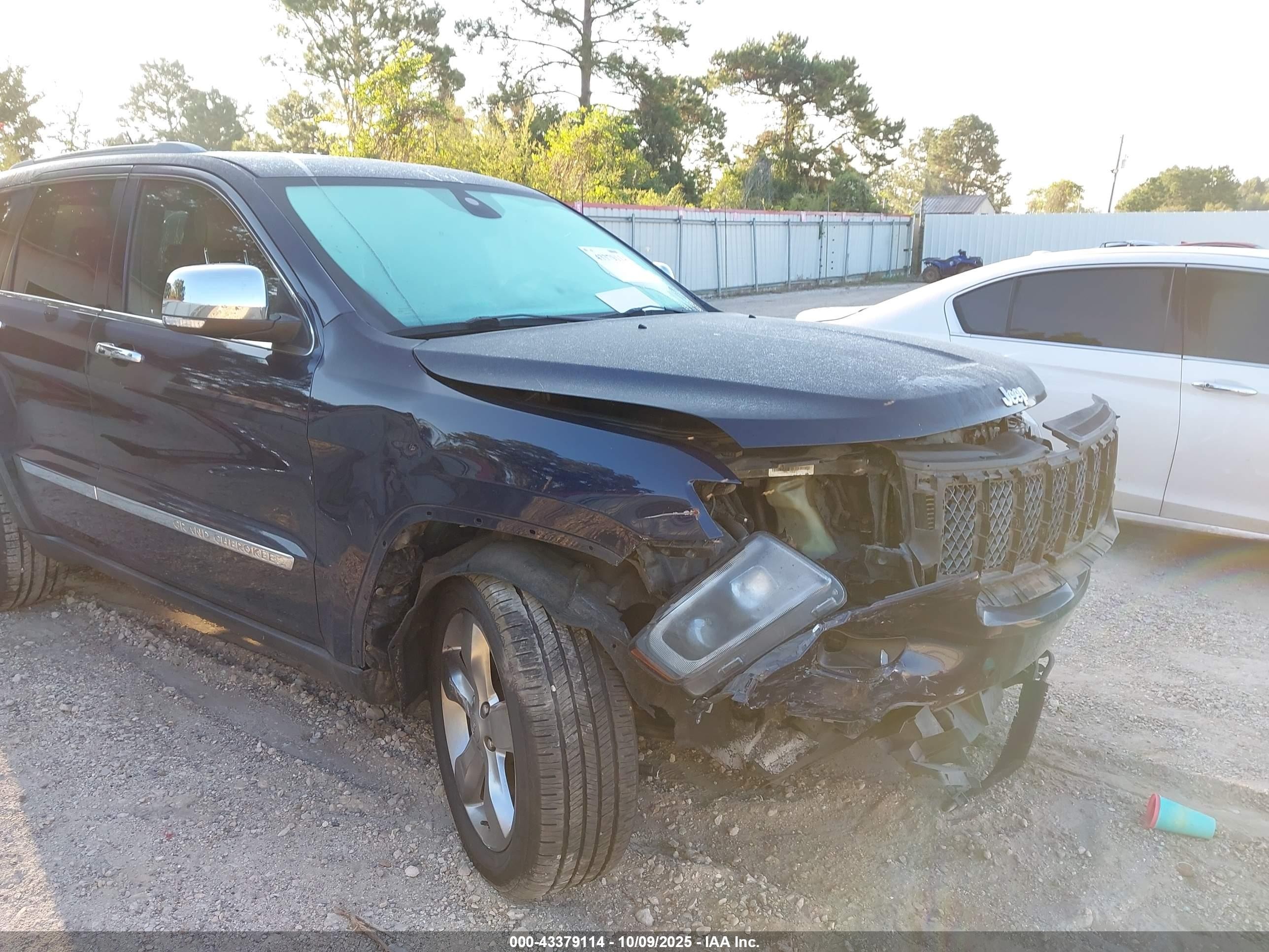 2012 Jeep Grand Cherokee Overland Blue vin: 1C4RJECG1CC177055