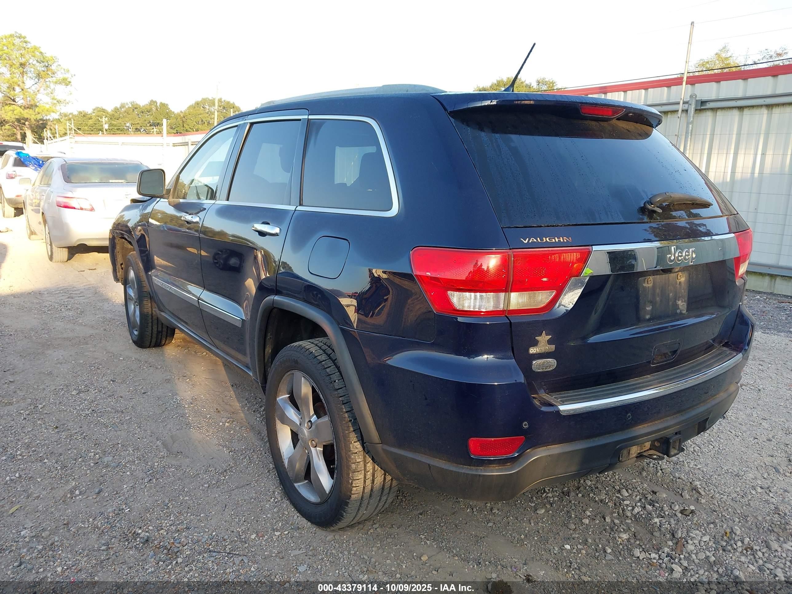 2012 Jeep Grand Cherokee Overland Blue vin: 1C4RJECG1CC177055