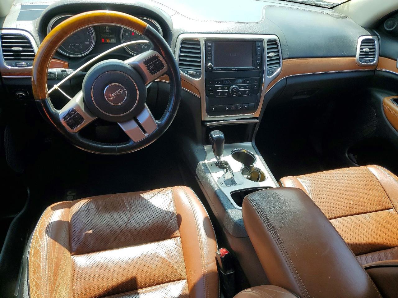 2013 Jeep Grand Cherokee Overland White vin: 1C4RJECG1DC588831