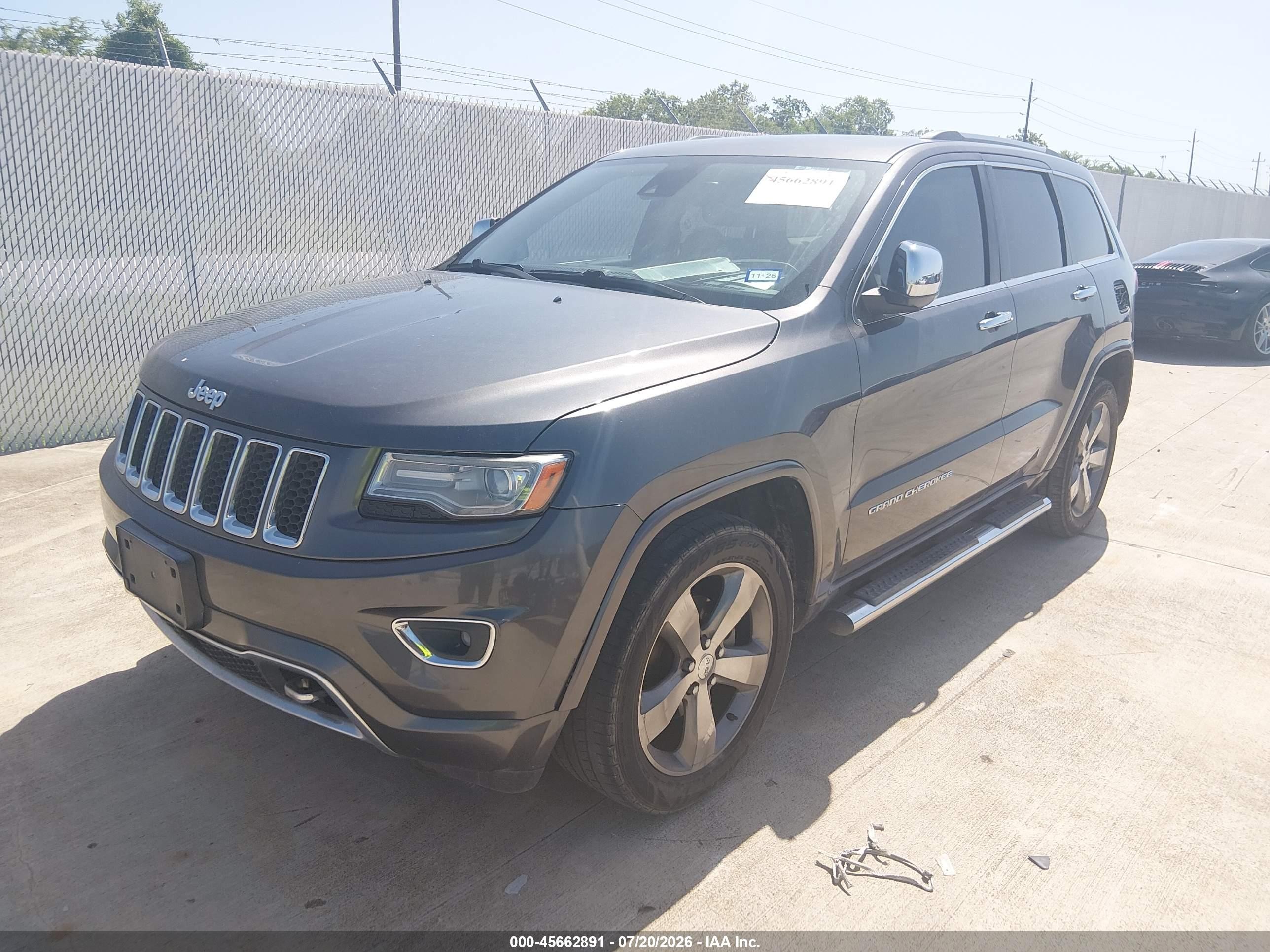 2014 Jeep Grand Cherokee Overland Серый vin: 1C4RJECG1EC228010