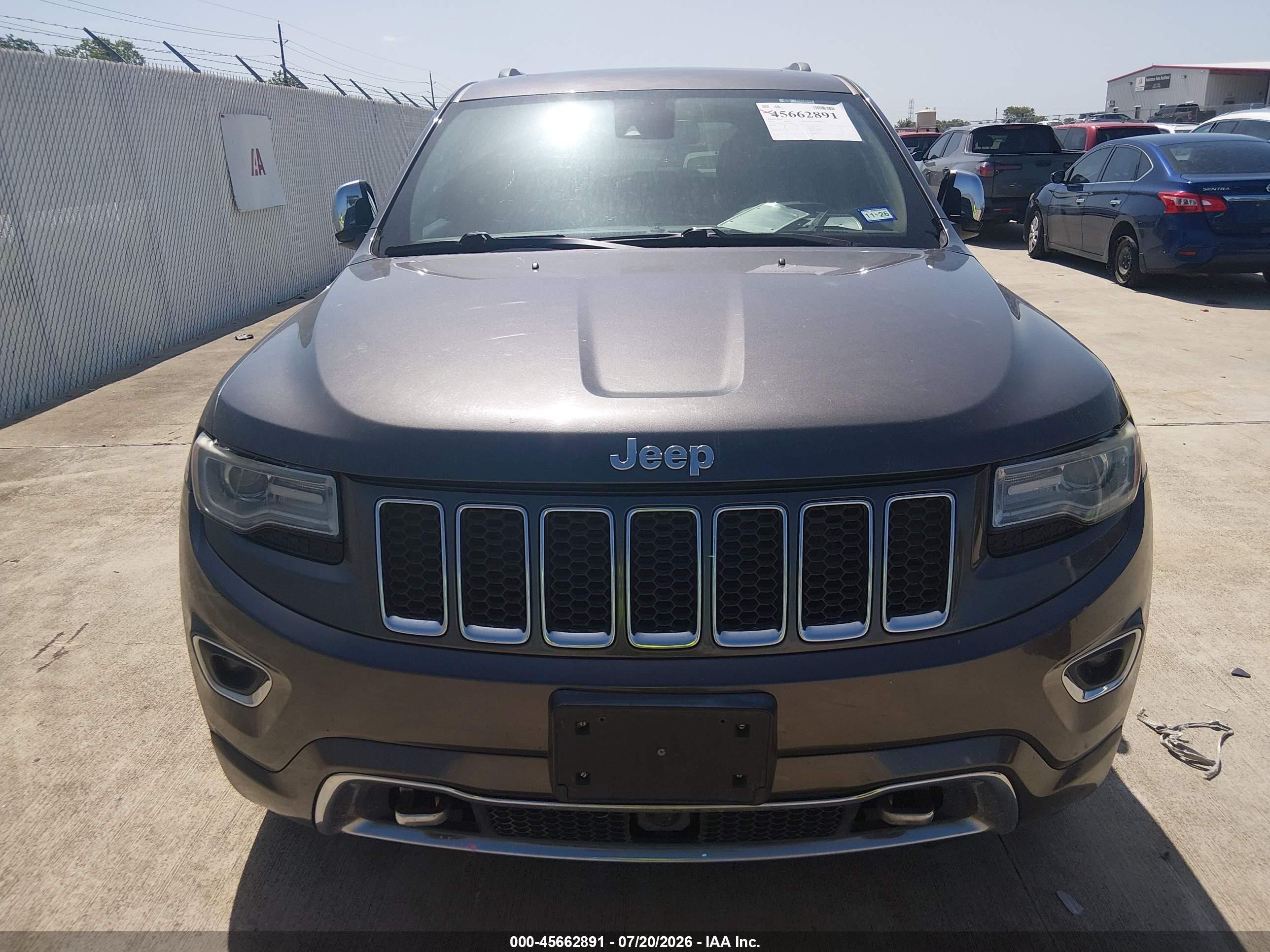 2014 Jeep Grand Cherokee Overland Серый vin: 1C4RJECG1EC228010
