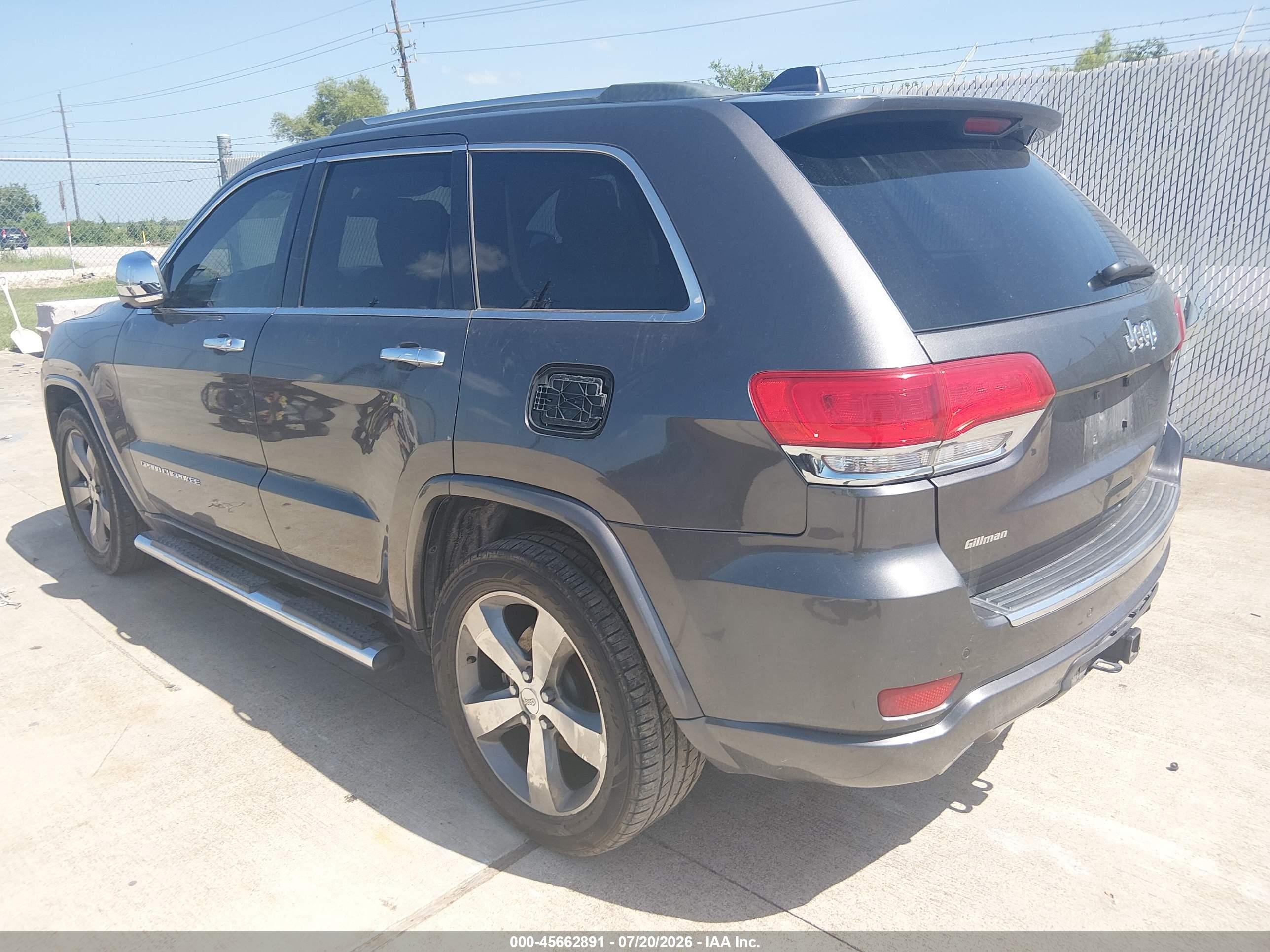 2014 Jeep Grand Cherokee Overland Серый vin: 1C4RJECG1EC228010