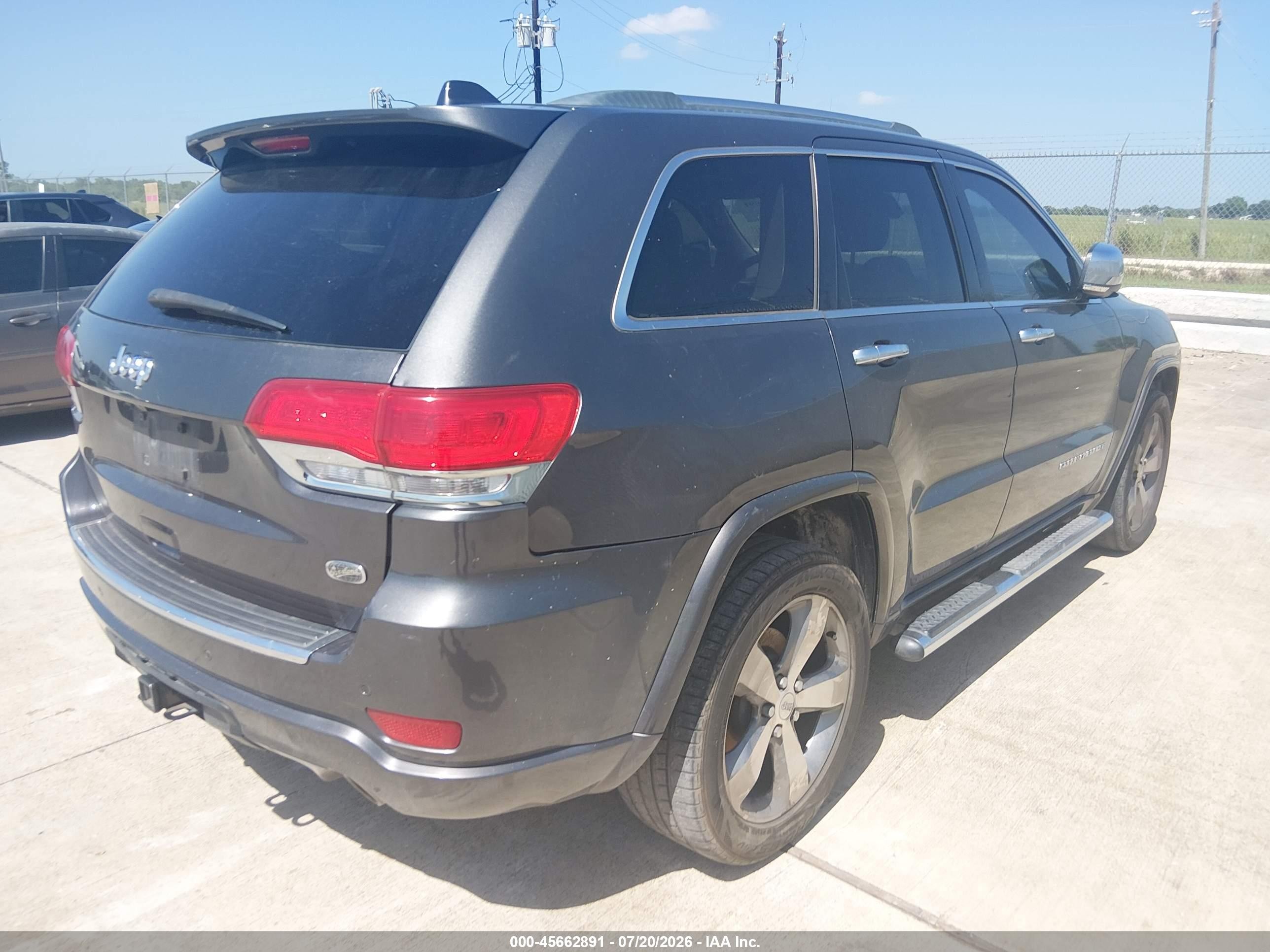 2014 Jeep Grand Cherokee Overland Серый vin: 1C4RJECG1EC228010