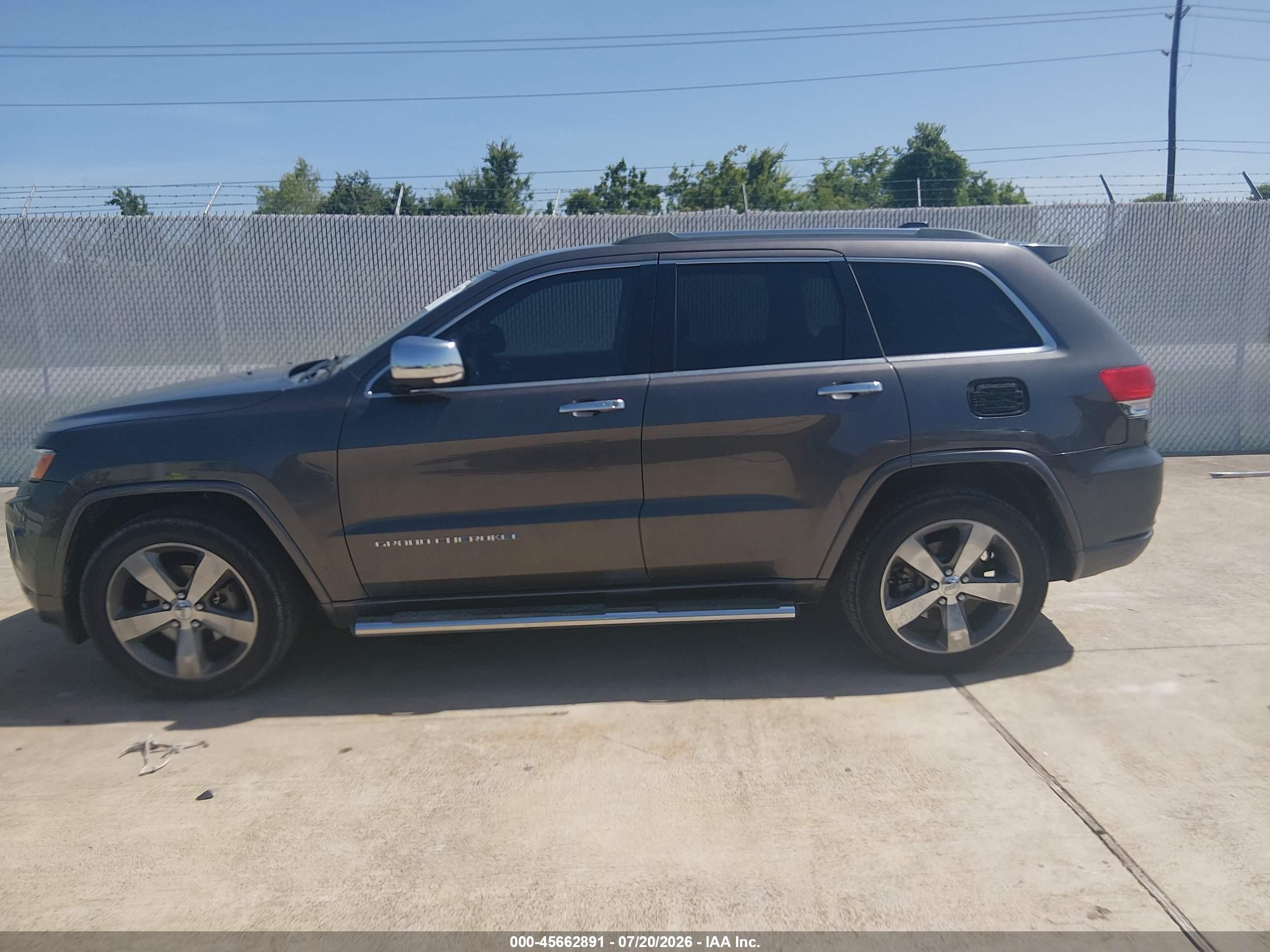 2014 Jeep Grand Cherokee Overland Серый vin: 1C4RJECG1EC228010