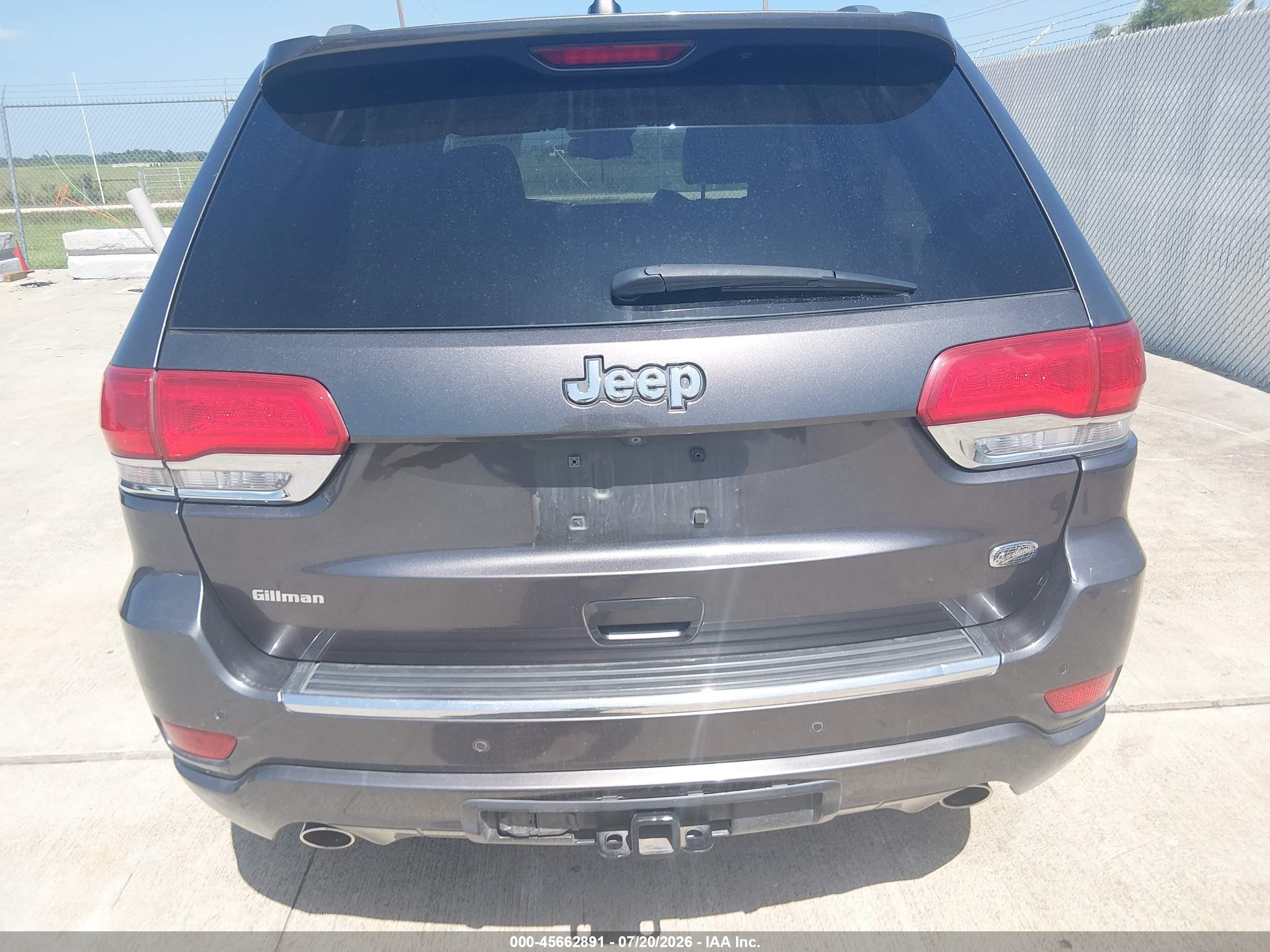 2014 Jeep Grand Cherokee Overland Серый vin: 1C4RJECG1EC228010