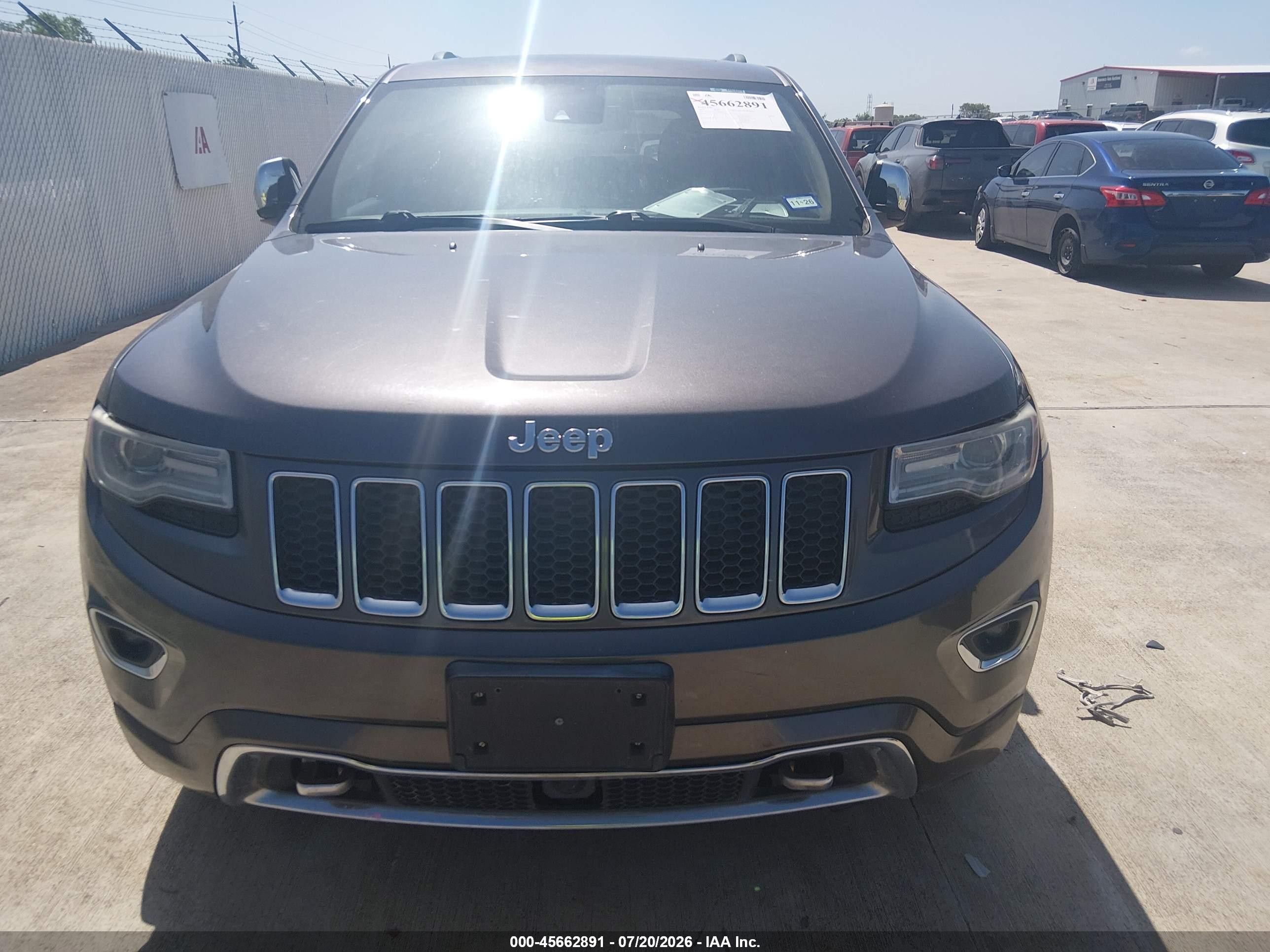 2014 Jeep Grand Cherokee Overland Серый vin: 1C4RJECG1EC228010