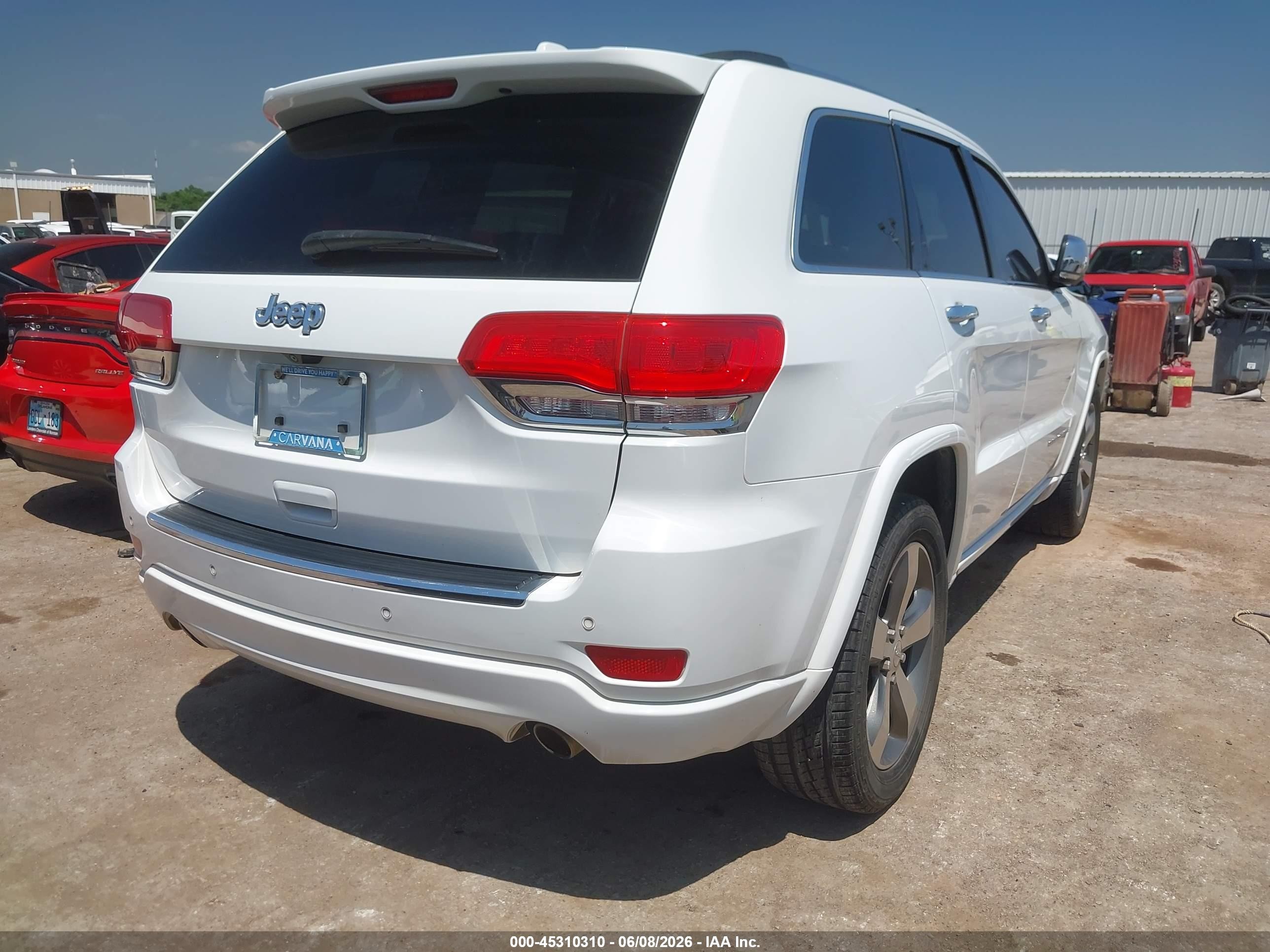 2015 Jeep Grand Cherokee Overland Белый vin: 1C4RJECG1FC167145