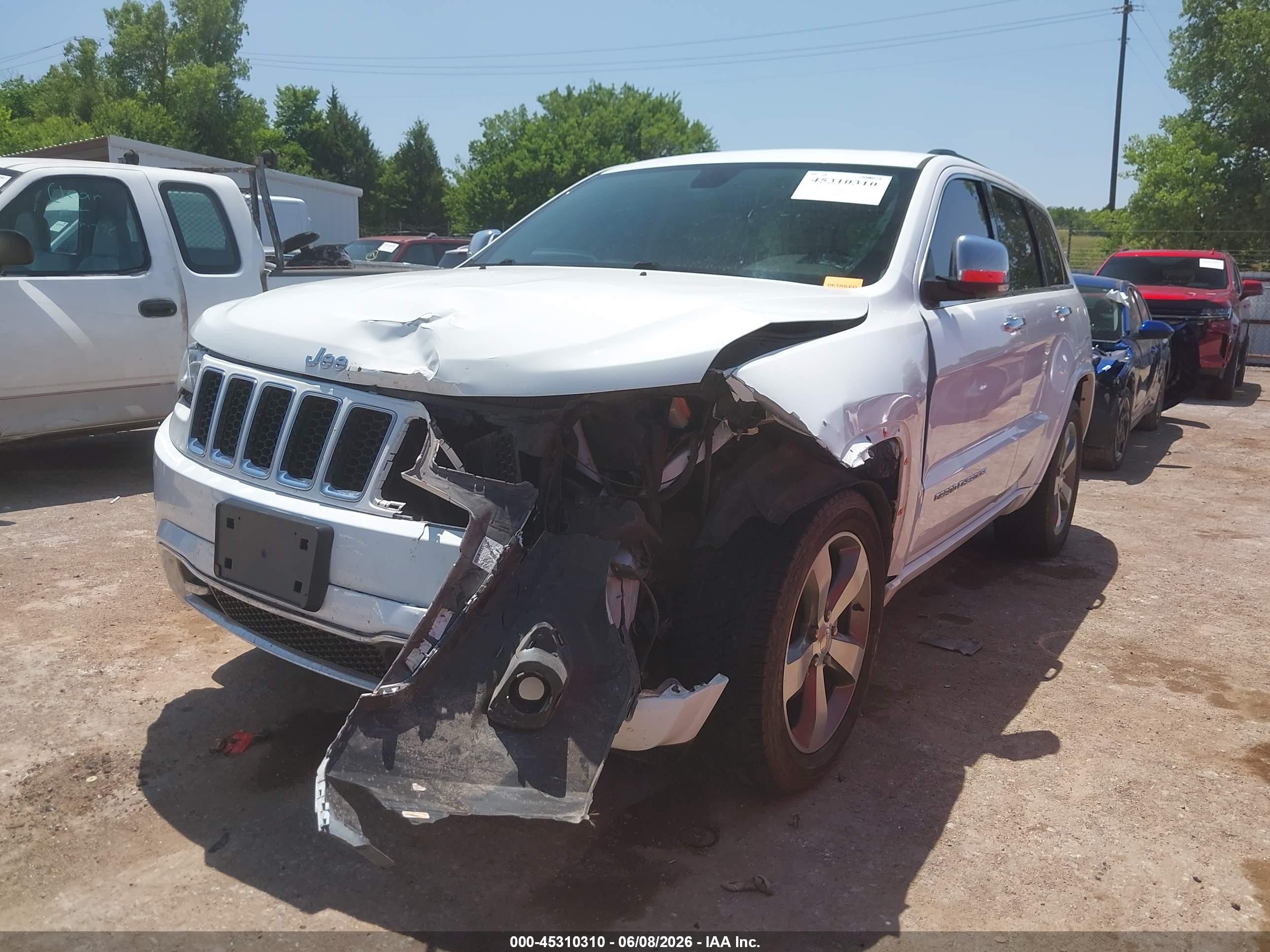 2015 Jeep Grand Cherokee Overland Белый vin: 1C4RJECG1FC167145
