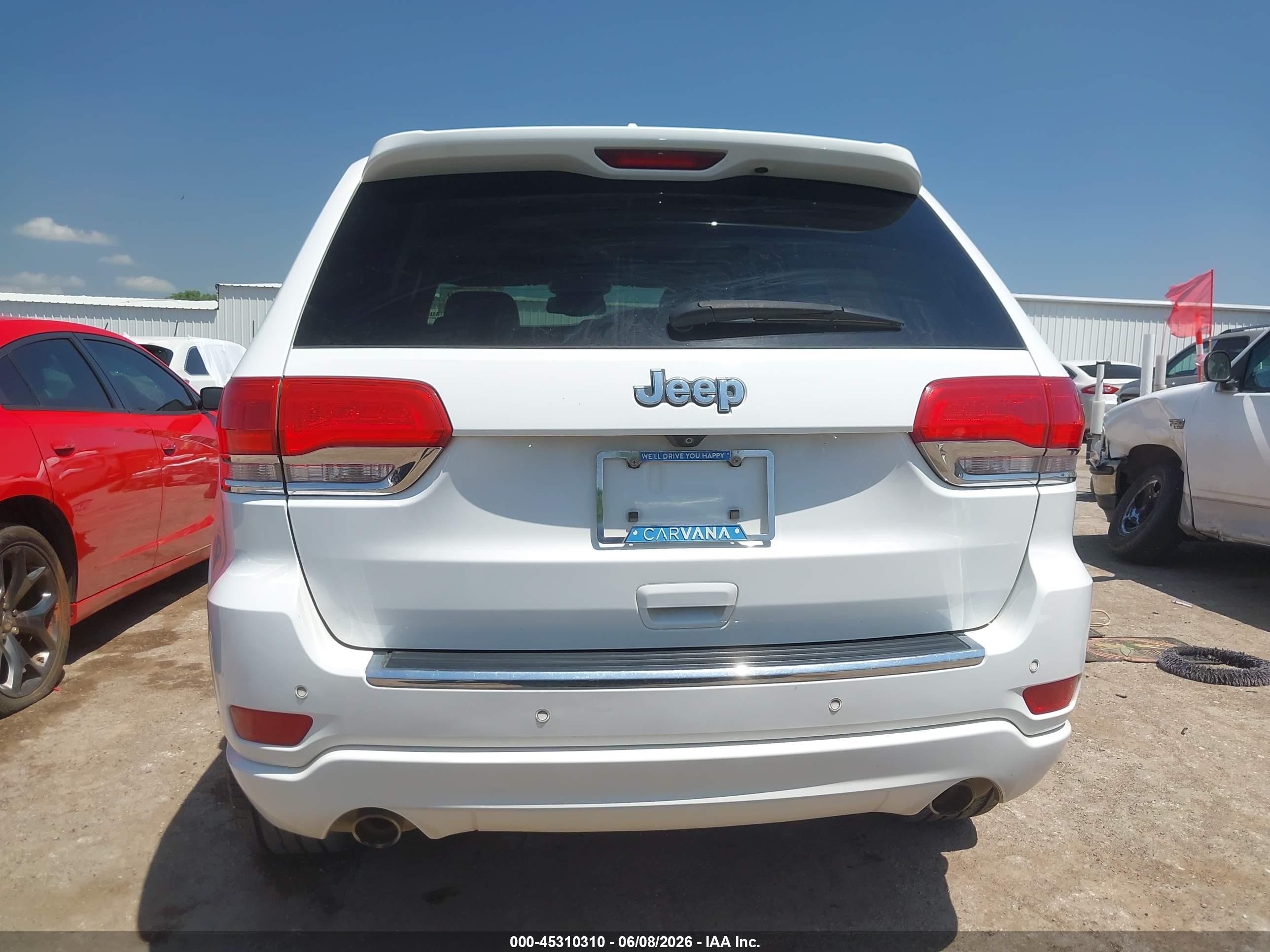 2015 Jeep Grand Cherokee Overland Белый vin: 1C4RJECG1FC167145