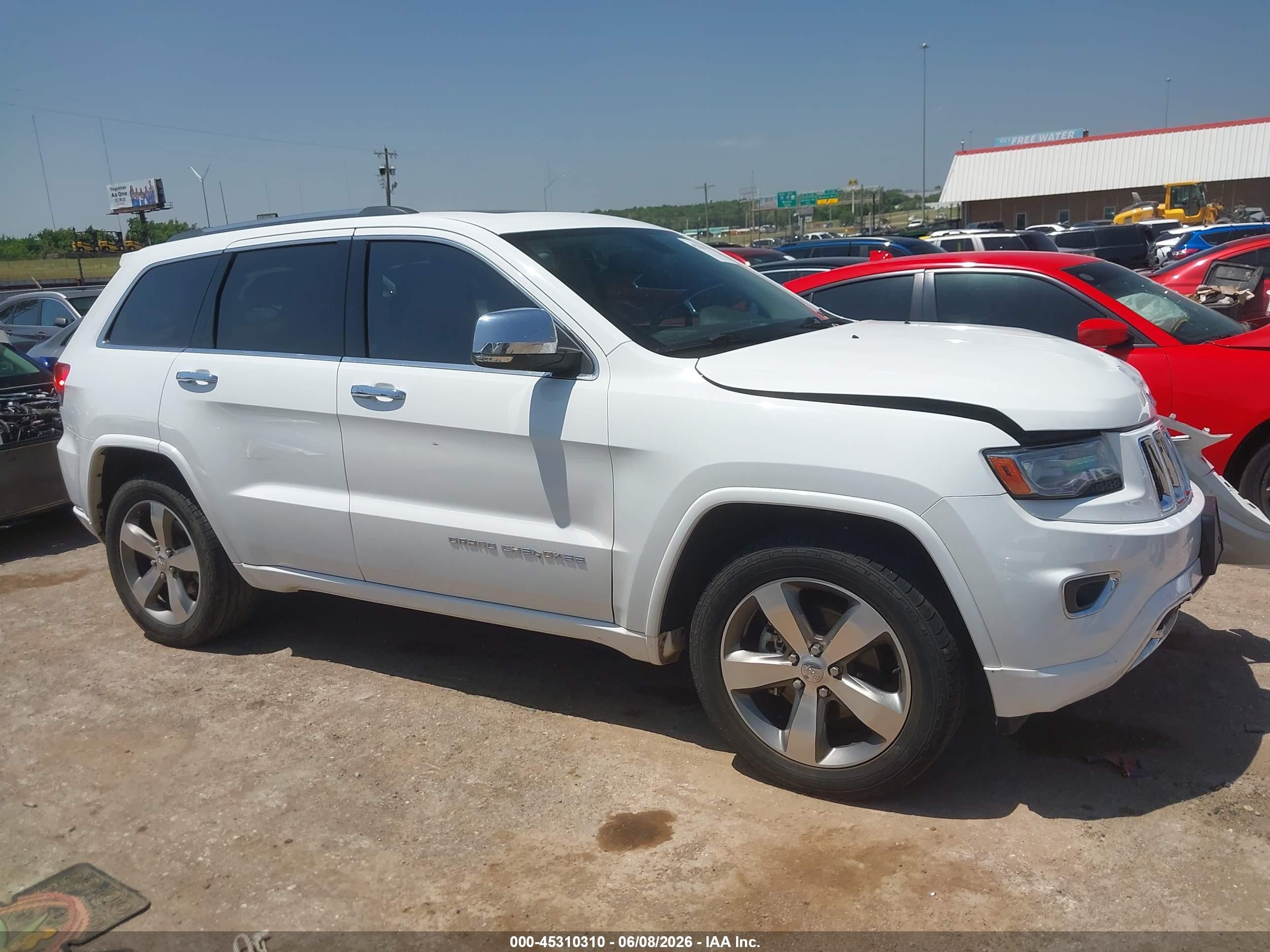 2015 Jeep Grand Cherokee Overland Белый vin: 1C4RJECG1FC167145