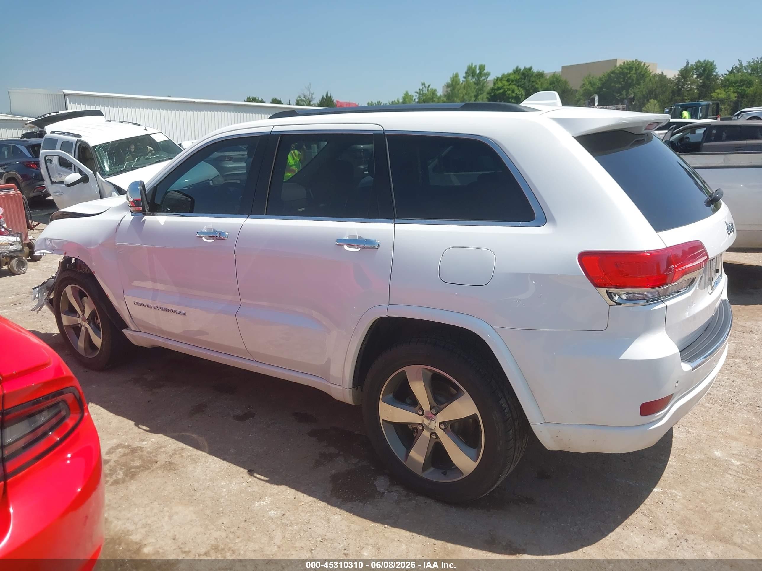 2015 Jeep Grand Cherokee Overland Белый vin: 1C4RJECG1FC167145
