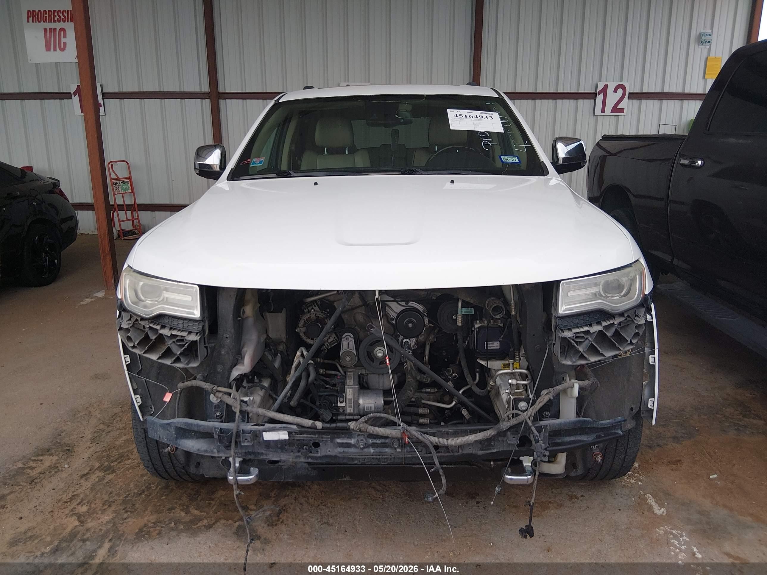 2015 Jeep Grand Cherokee Overland White vin: 1C4RJECG1FC755272