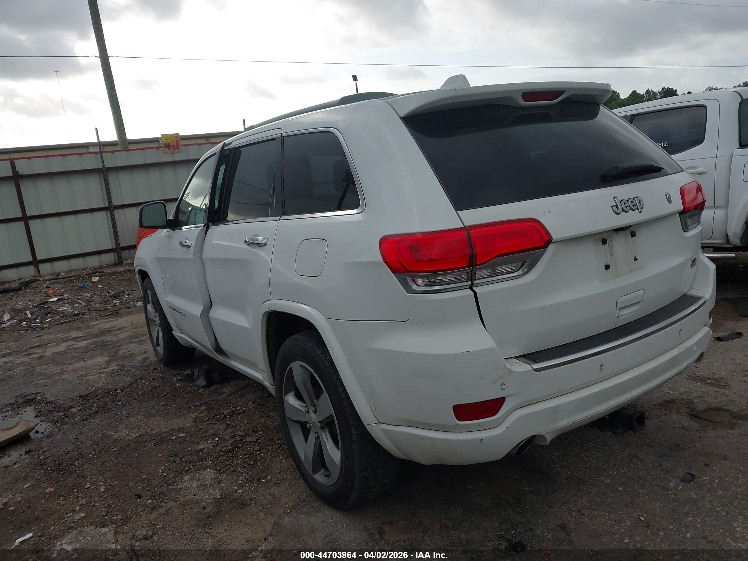 2014 Jeep Grand Cherokee Overland Белый vin: 1C4RJECG2EC245852