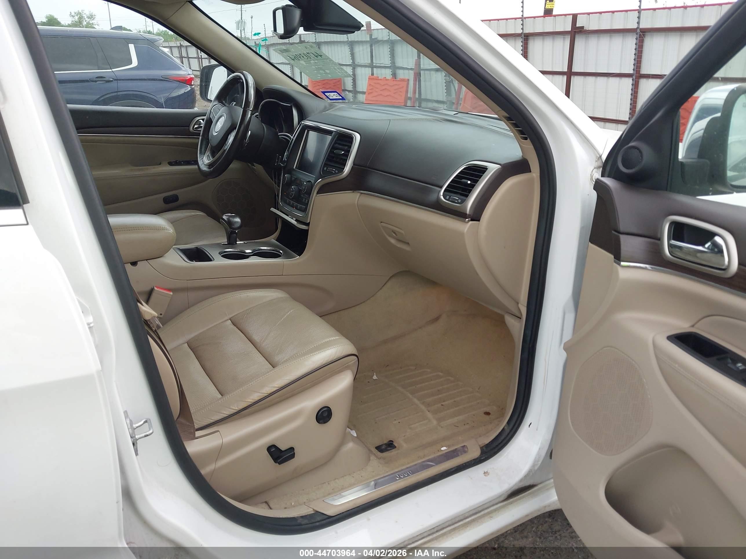2014 Jeep Grand Cherokee Overland Белый vin: 1C4RJECG2EC245852