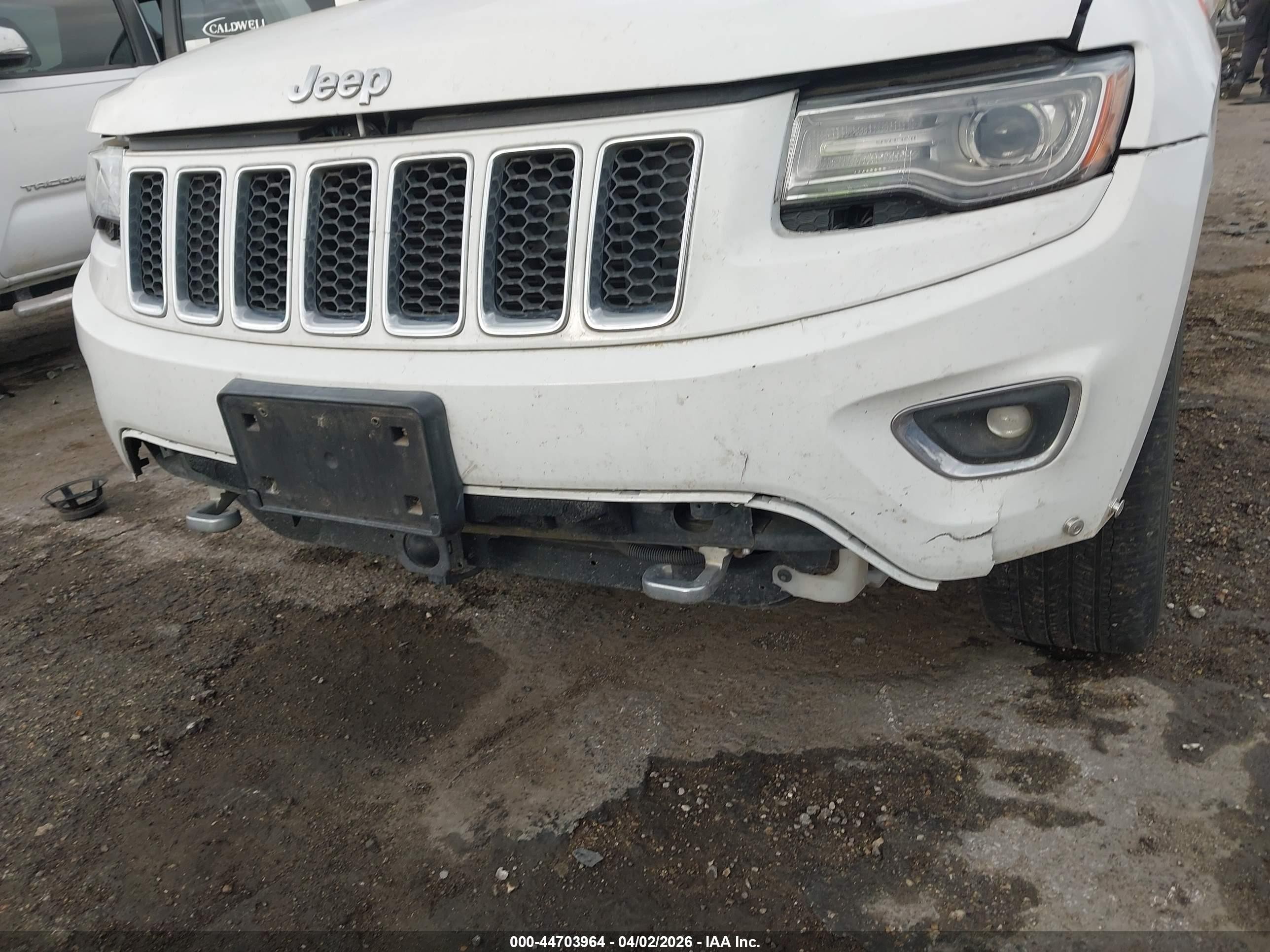2014 Jeep Grand Cherokee Overland Белый vin: 1C4RJECG2EC245852
