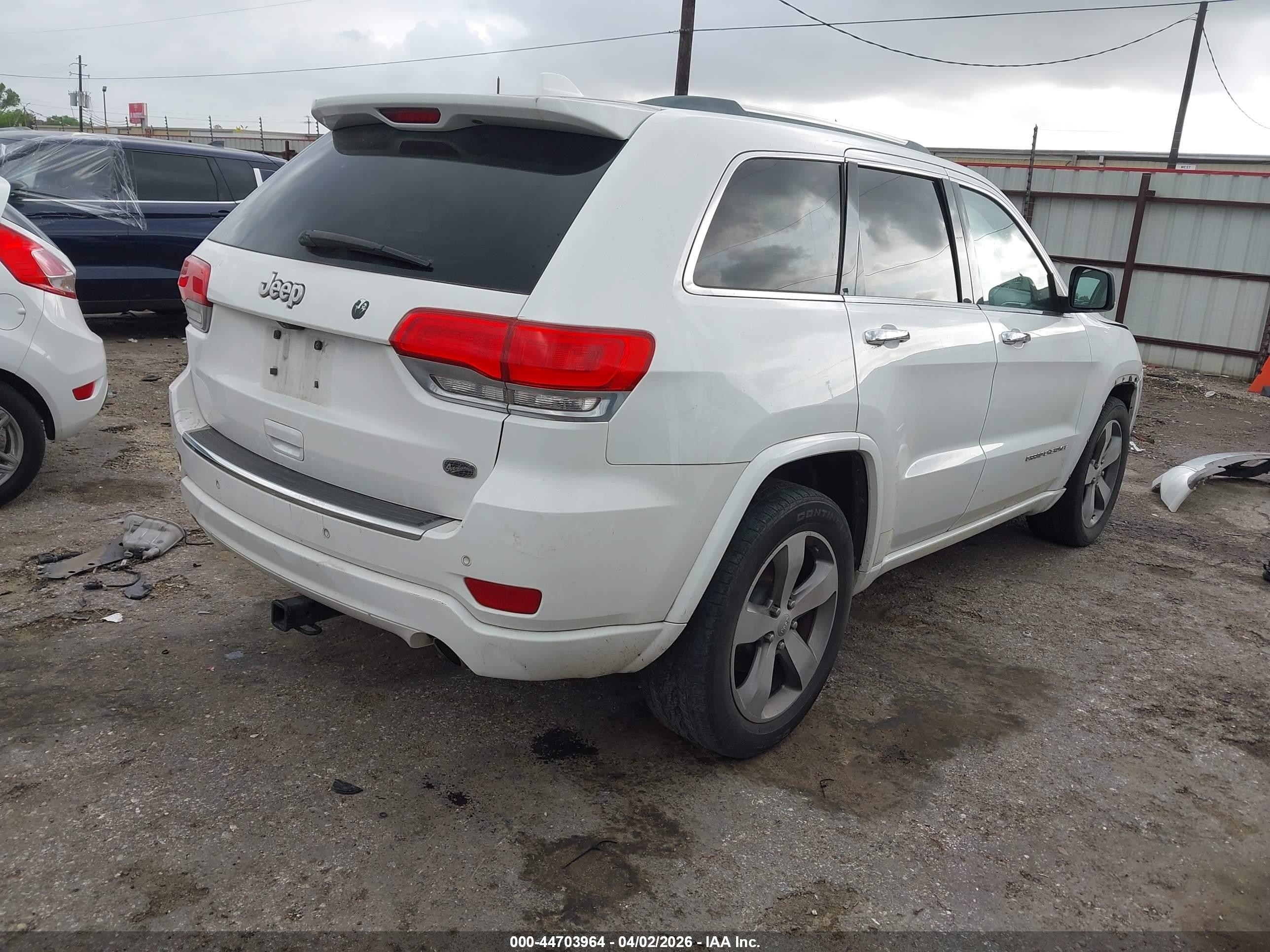 2014 Jeep Grand Cherokee Overland Белый vin: 1C4RJECG2EC245852