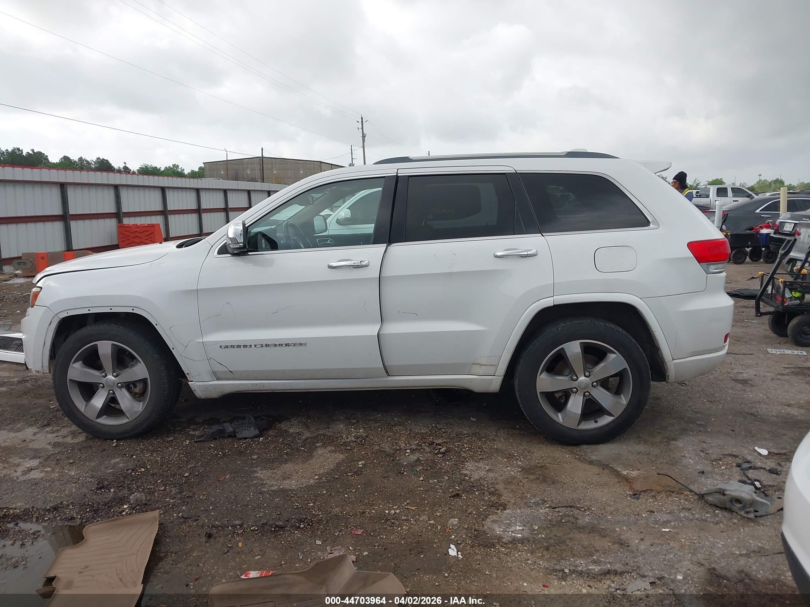 2014 Jeep Grand Cherokee Overland Белый vin: 1C4RJECG2EC245852