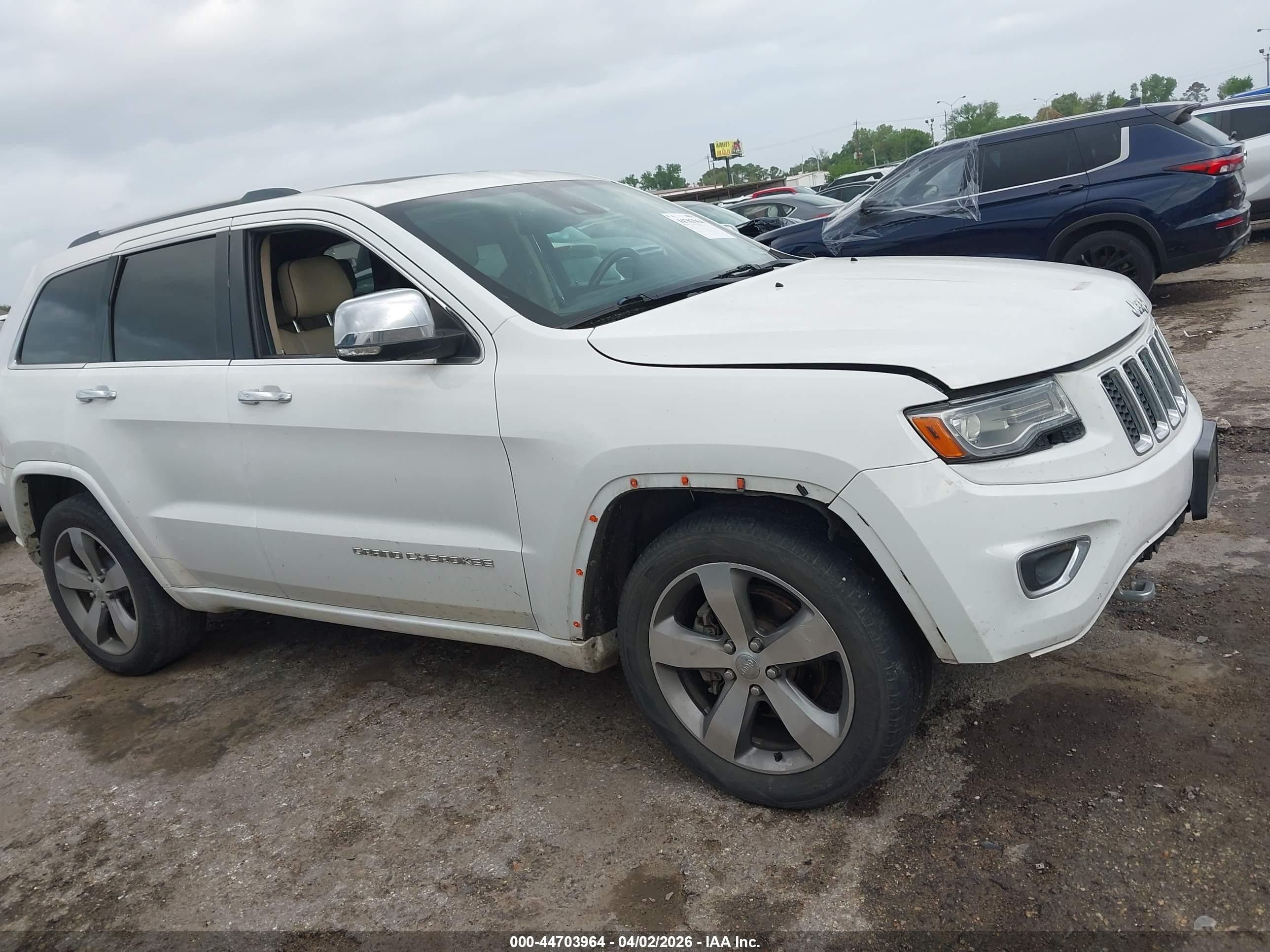 2014 Jeep Grand Cherokee Overland Белый vin: 1C4RJECG2EC245852