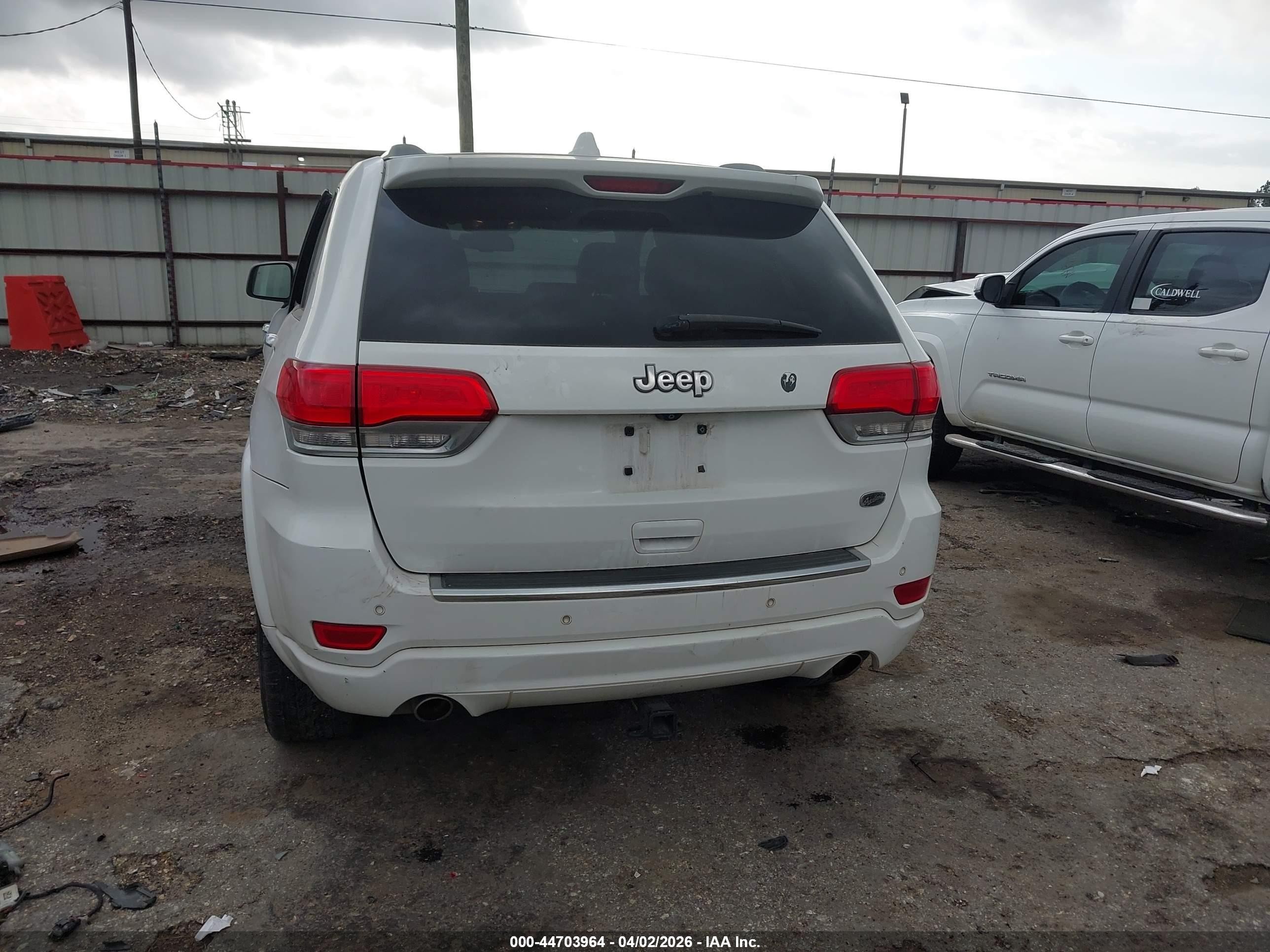 2014 Jeep Grand Cherokee Overland Белый vin: 1C4RJECG2EC245852